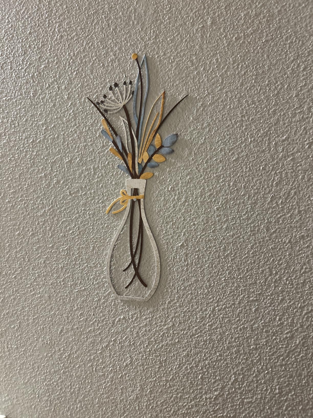 Pigort 3 Pieces Metal Flowers Wall Arts - Rustic Farmhouse Style Décor Metal Wall Art Black Minimalist Flower Natural Themed Wall Decors for Home Bedroom Dining Room Housewarming customer photo 2