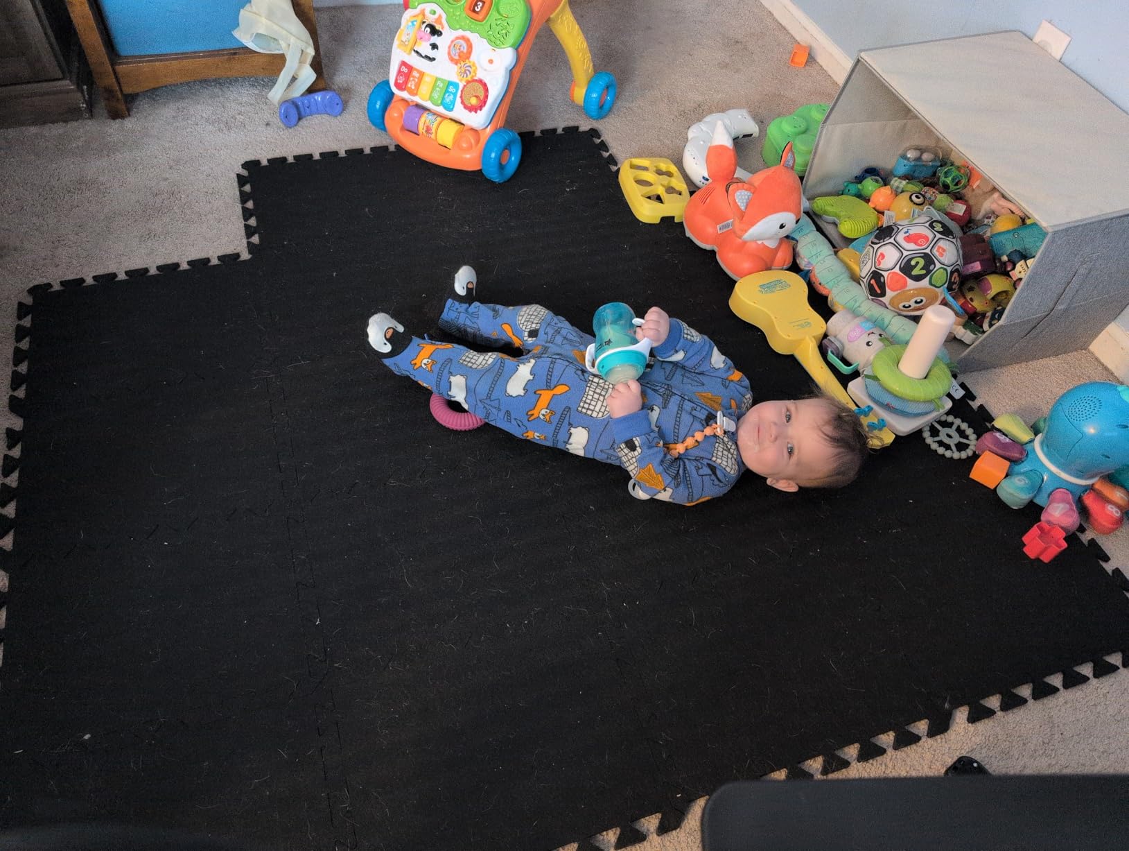 20 Pcs 11x 11 x 0.4 inches Sound Absorbing Interlocking Floor Mats, High Density Non-Slip Anti Vibration Sound proof Pads Acoustic Blankets for Drum Set customer photo 2