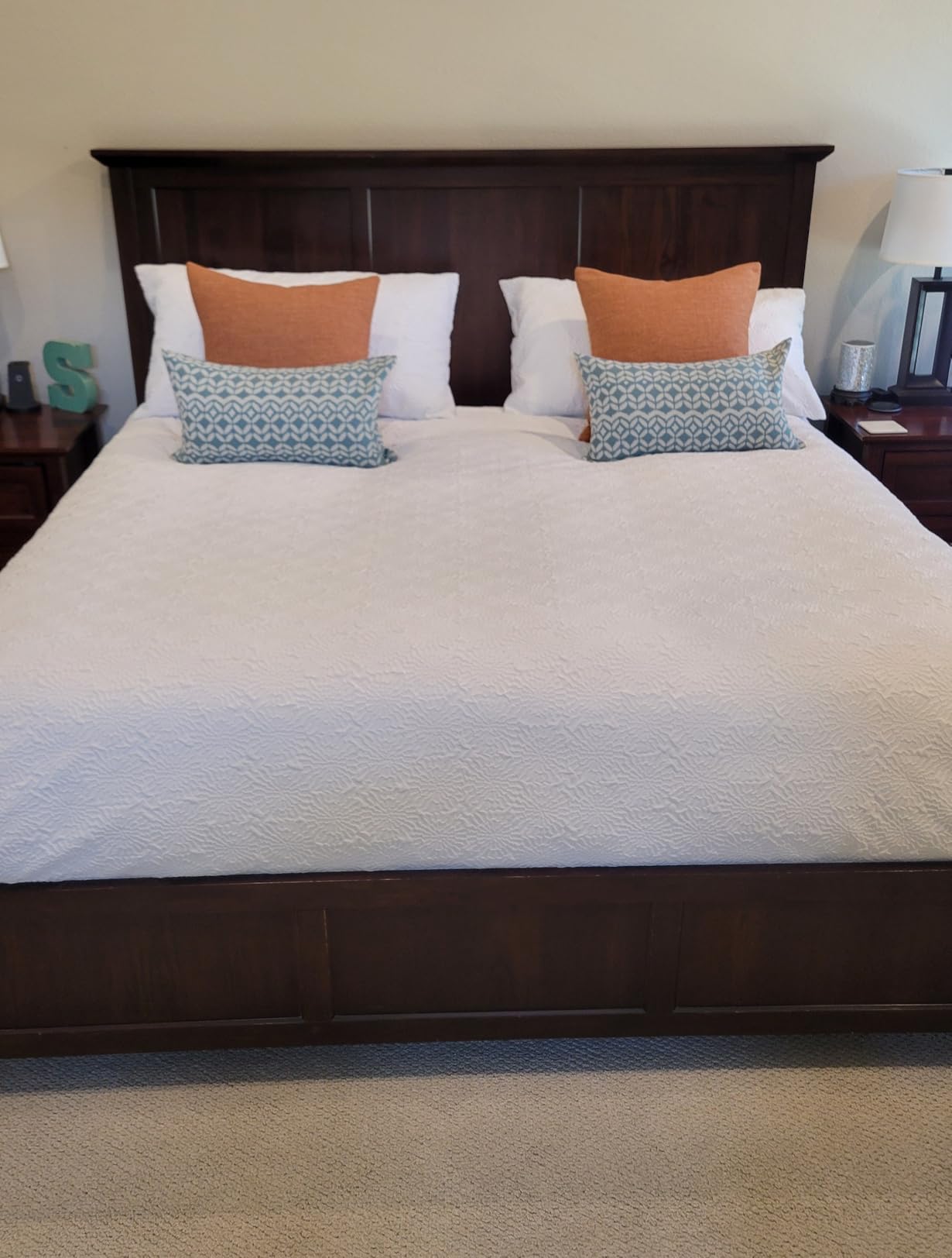 Three Geese Luxury Goose Down Comforter King Size, Ultra-Soft Fluffy Duvet Insert for All Season, 1800TC Cotton Blended Cover Hotel Style Bedding Comforter 106x90 inch customer photo 1