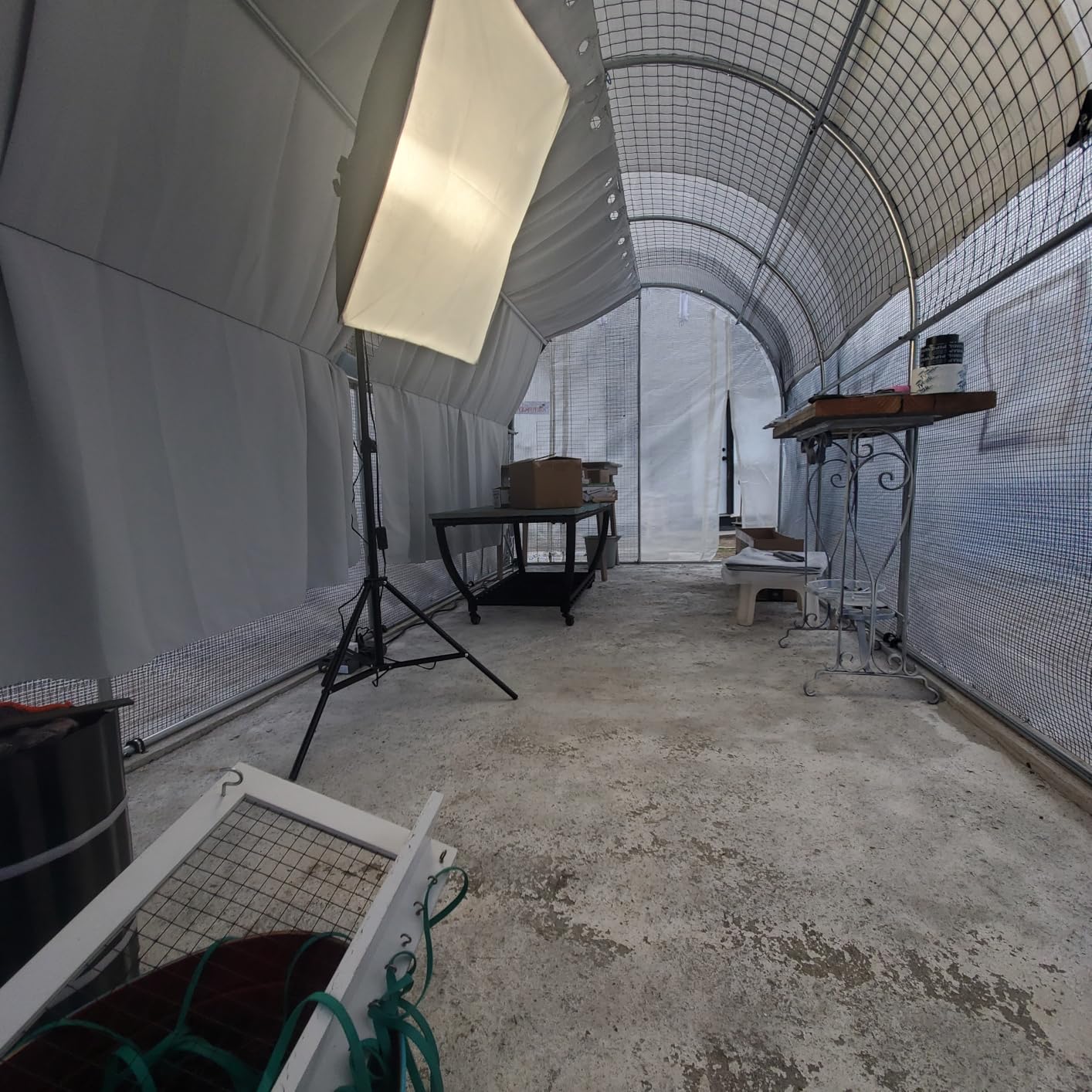 KING BIRD Premium 20x10x6.6FT Greenhouse for Outdoors, Large Walk-in Upgraded Galvanized Metal Frame, Mesh Door Screen Window Improved Zipper Tunnel Hoop for Garden Plant Winter, 2 Stiffeners, White customer photo 2