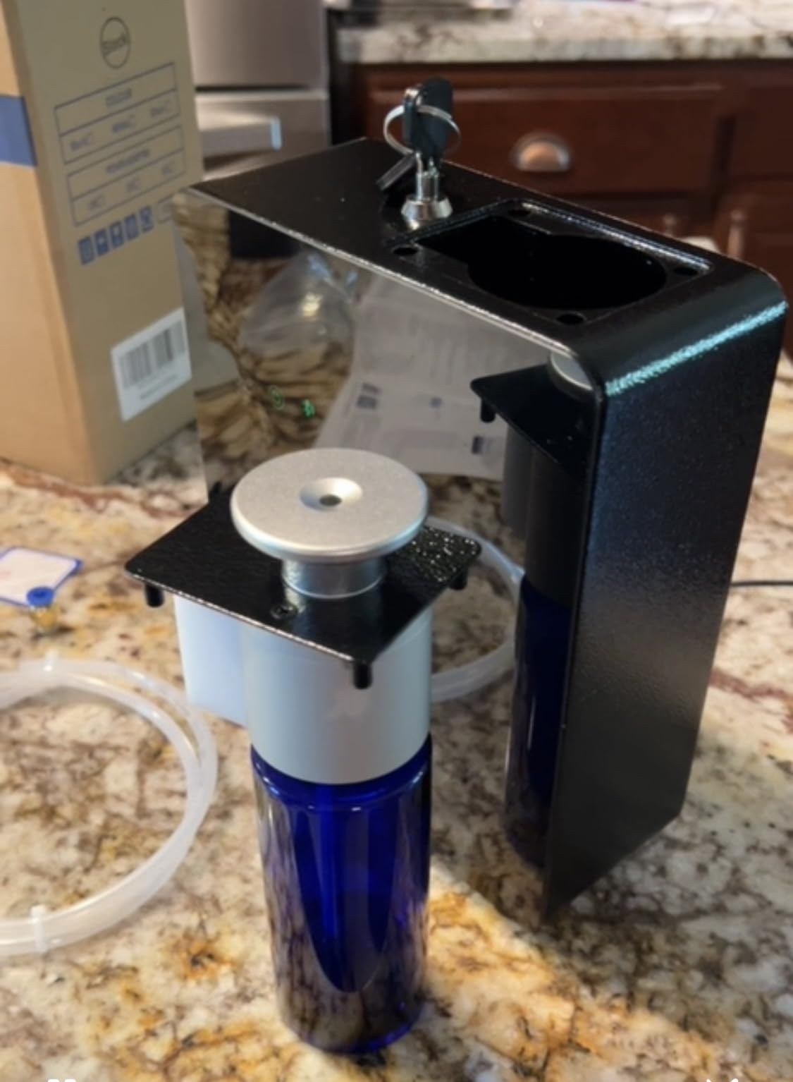 HVAC Waterless Diffuser - Smart Scent Air Machine for Home & Commercial Use, Covers 3000 sq. ft., HVAC or Portable Large Room Waterless Diffusers, Touch & Bluetooth Control, Metal, Black customer photo 1