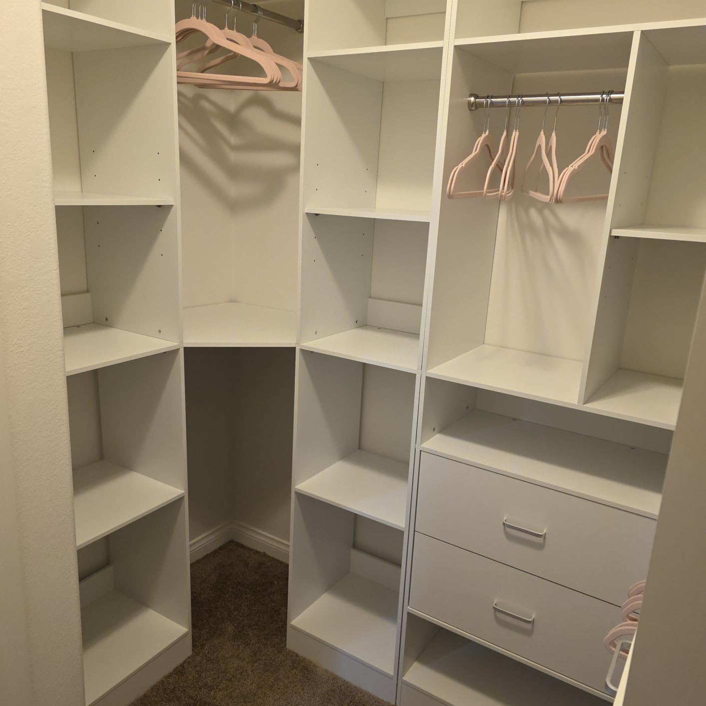 Corner Closet System with 2 Sets, 63.2