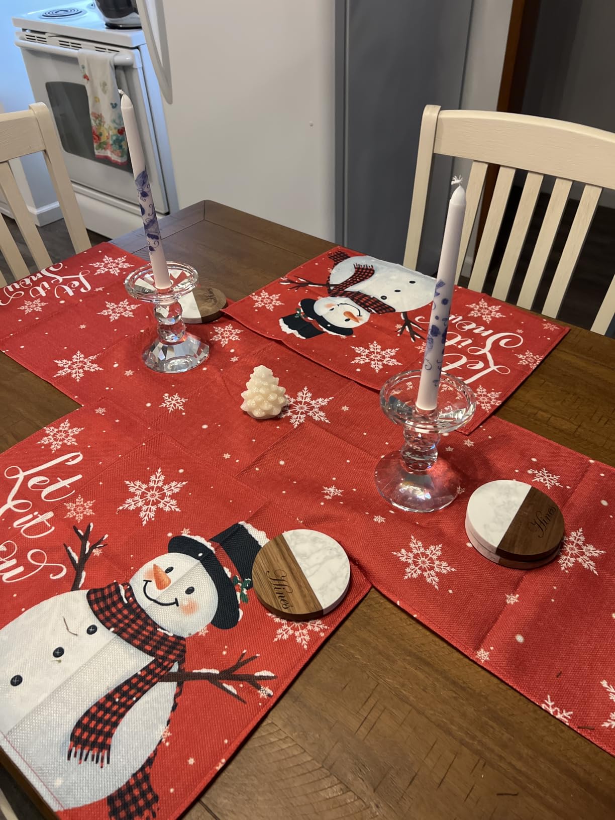 2-Pack Crystal Candle Holders, Clear Crystal Taper or Pillar Candlesticks, Table Centerpiece Home Decor for Wedding, Dining, Party(4.9in Tall) customer photo 1