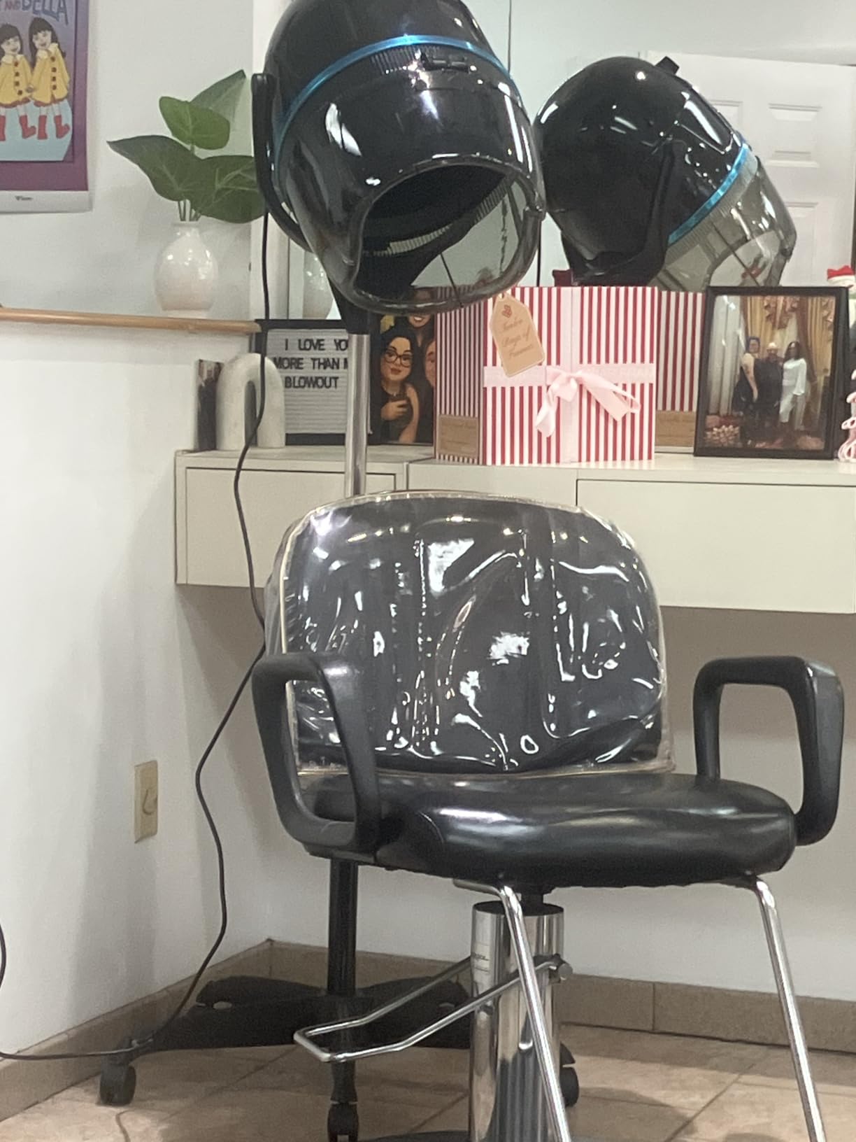 TASALON Professional Hooded Bonnet Hair Dryer Stand with Adjustable Timer, Rolling Wheels - Portable Floor Standing Dryer for Home Salon & Beauty Spa Equipment customer photo 1