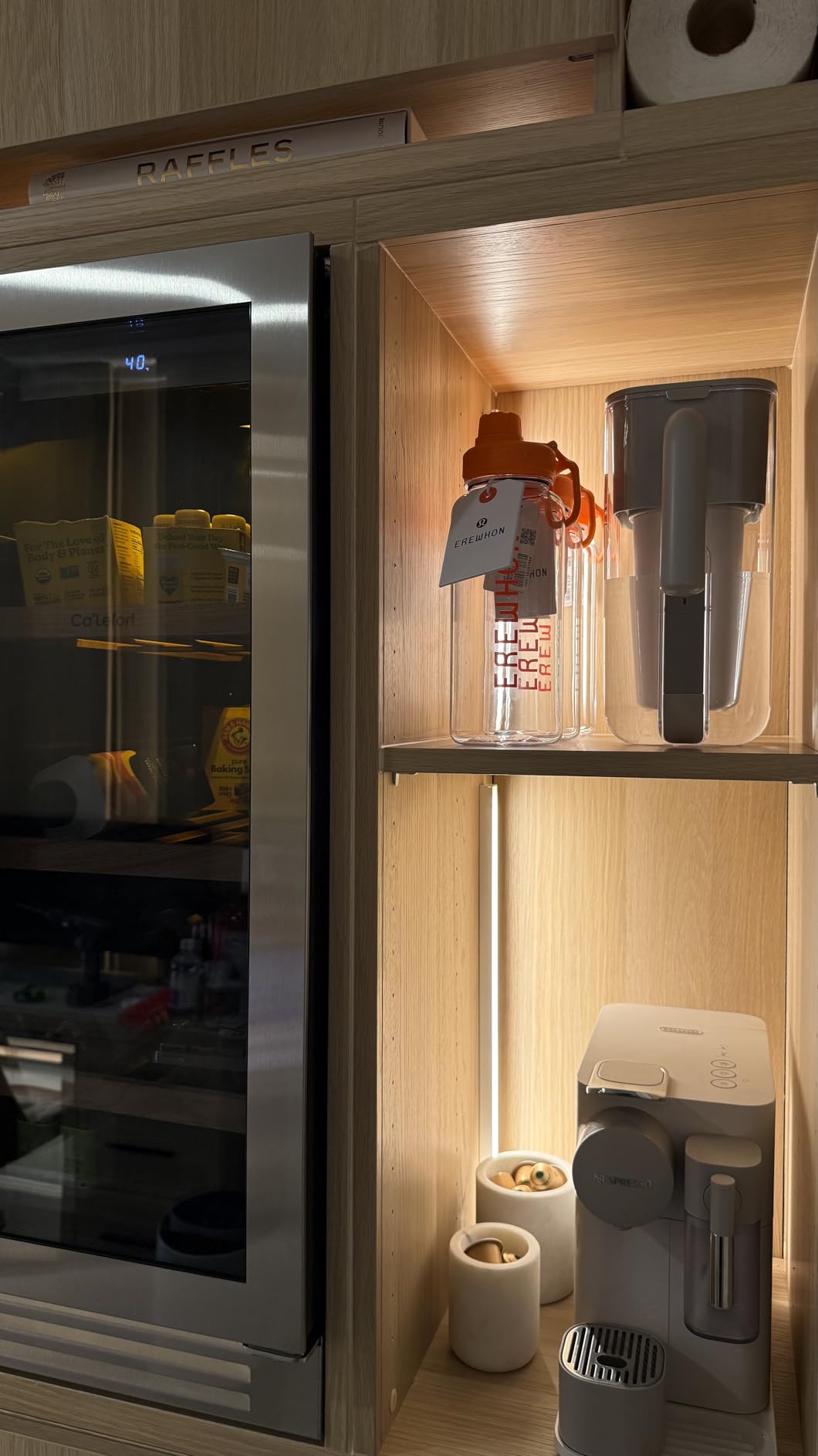 Ca'Lefort 24 Inch Wine and Beverage Refrigerator, 60 Cans 20 Bottles Dual Zone Cooler with Glass Door, 3 LED Built-in Compressor Fridge customer photo 1