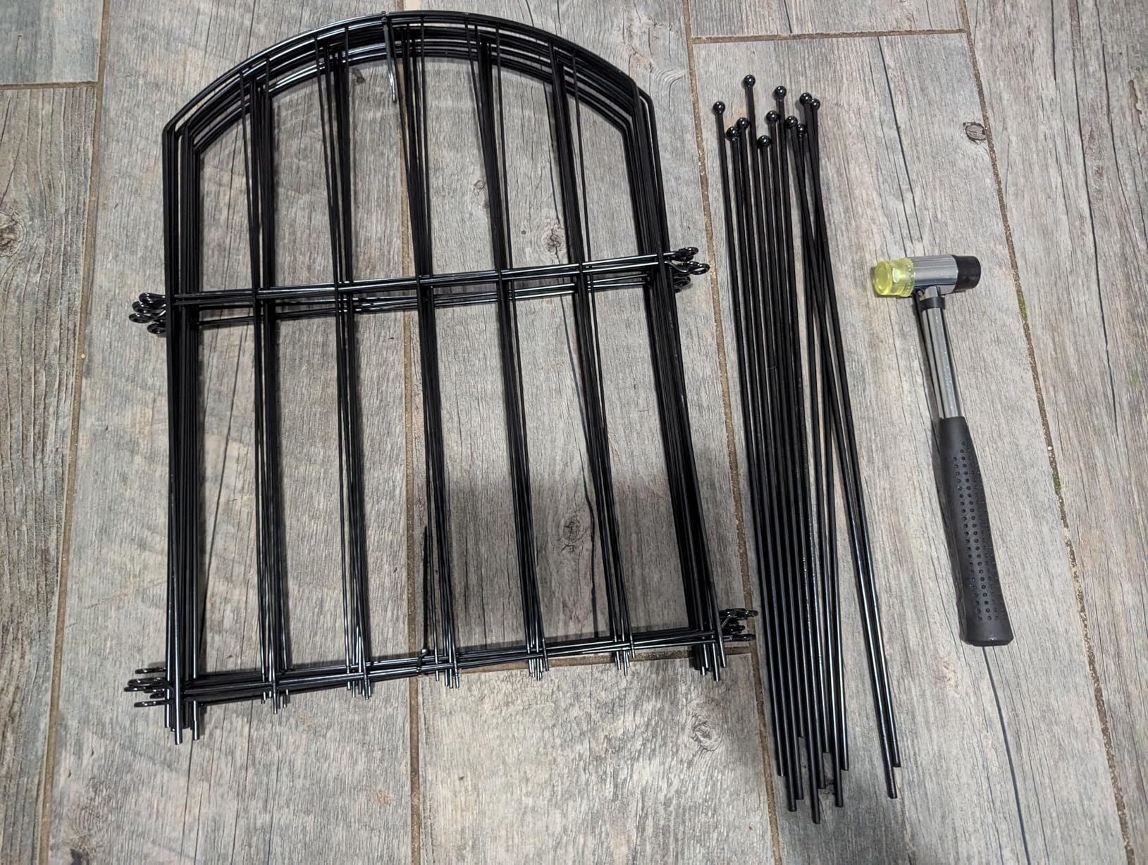 Decorative Garden Fence 17in (H) x10ft (L), Arched Rustproof Metal No Dig Fence for Dogs & Rabbit, Ornamental Animal Barrier for Flower Beds, Border Panels Fencing for Yard & Patio Outdoor Decor customer photo 2