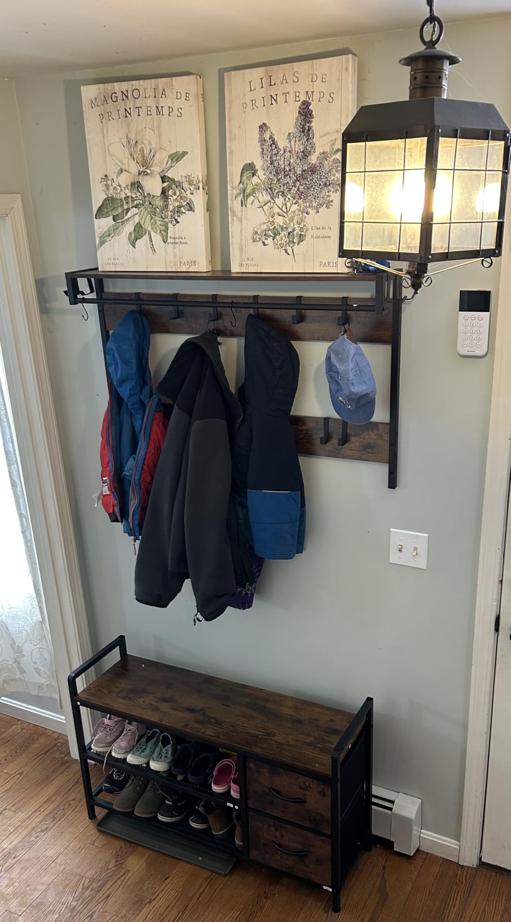 Lulive Hall Tree with Bench and Shoe Storage, 39.4