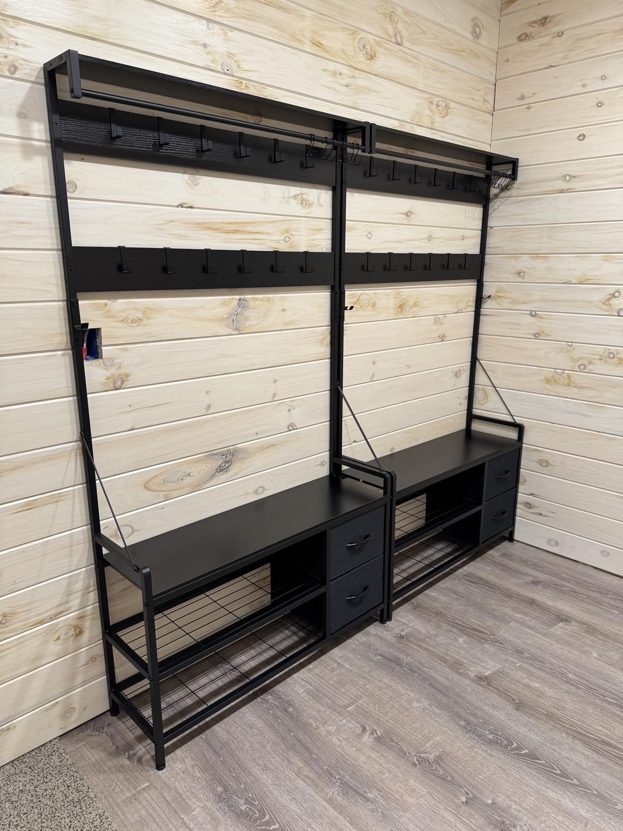 Lulive Hall Tree with Bench and Shoe Storage, 39.4