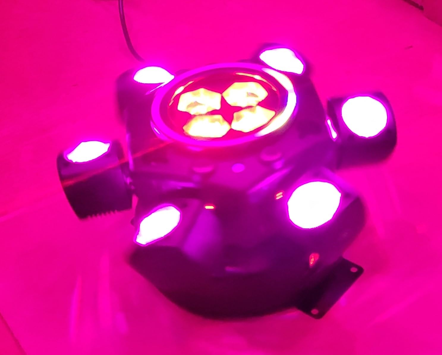 Moving Head Dj Lights for Parties, Disco Stage Lights 6-in-1 LED RGBW 6 Arms Light for Parties Support DMX-512 & Sound Activated, Dj Lighting for Party KTV Wedding Club, Valentine's Day customer photo 2