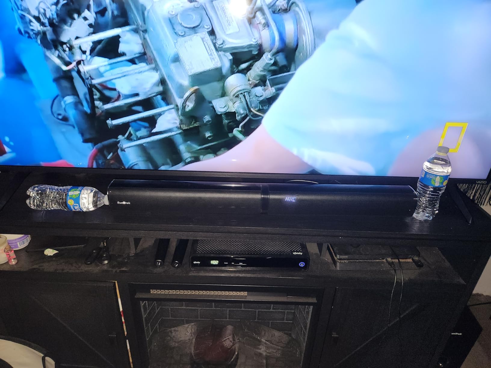 Karaoke Soundbar with Subwoofer for TV: Sound Bar with 2 Wireless Microphones - Home Theater Surround Sound System - Bluetooth Speaker with Remote Supports HDMI ARC/Optical/AUX/USB for TV/PC customer photo 1