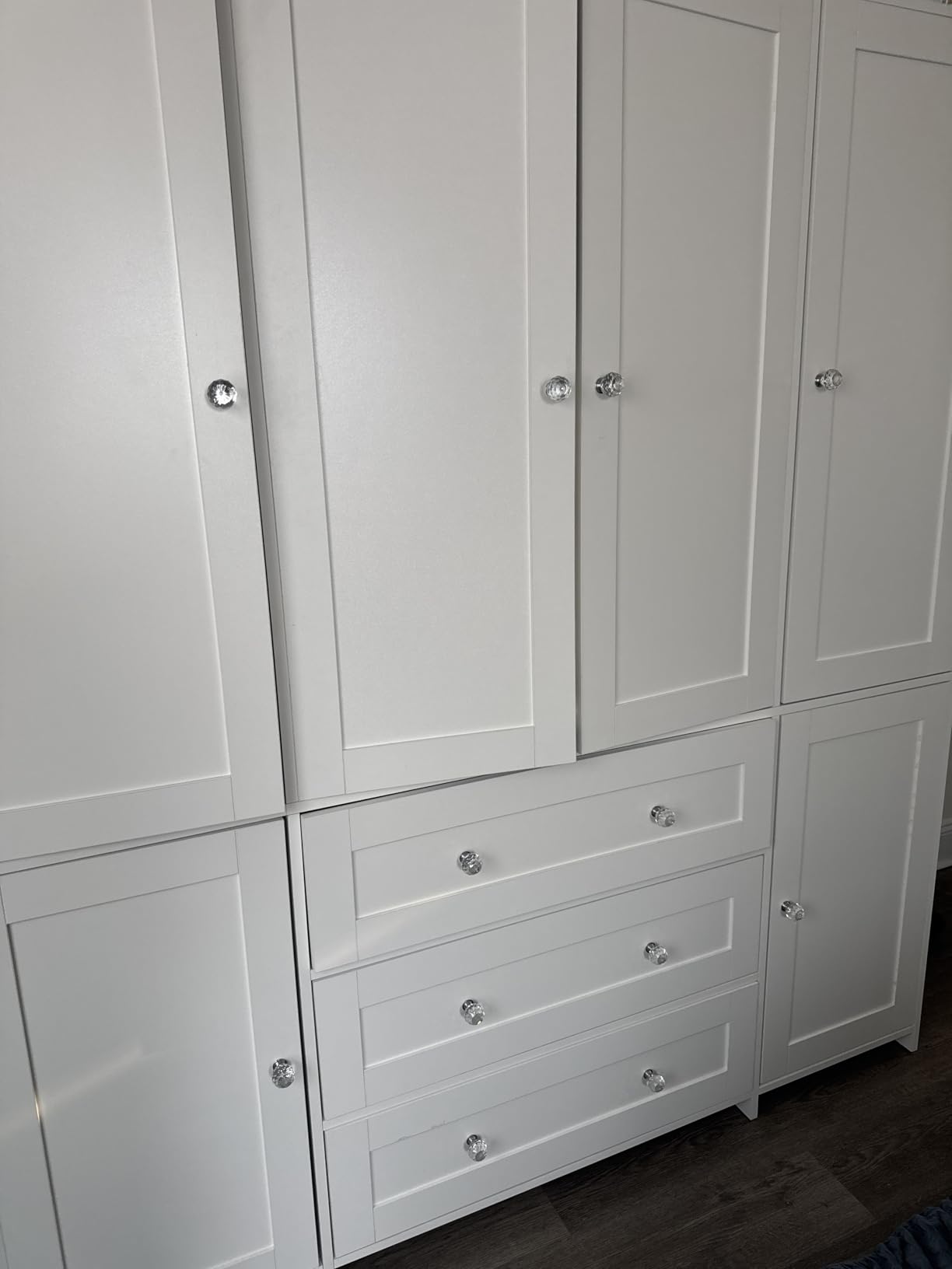 VOWNER Armoire Wardrobe Closet with Drawers and Mirror, 71