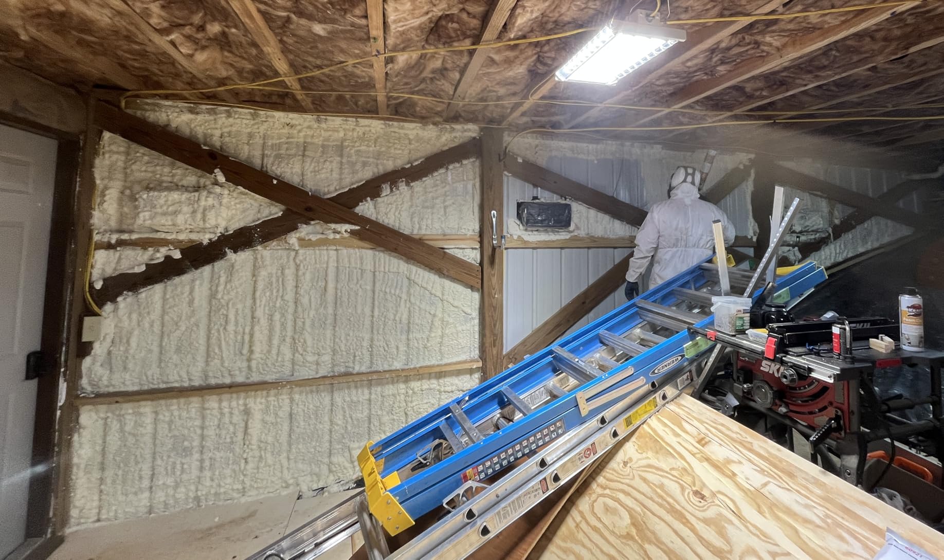 Kraken Bond Fastcoat Fire Rated Spray Foam Insulation Closed Cell in a Can 360 sq ft (18x27.1 oz.) (R-Value 11.32 / 2in) - Spray Foam for Garage Door, Attic, Wall Gun & Cleaner Included, 18 Pack customer photo 1