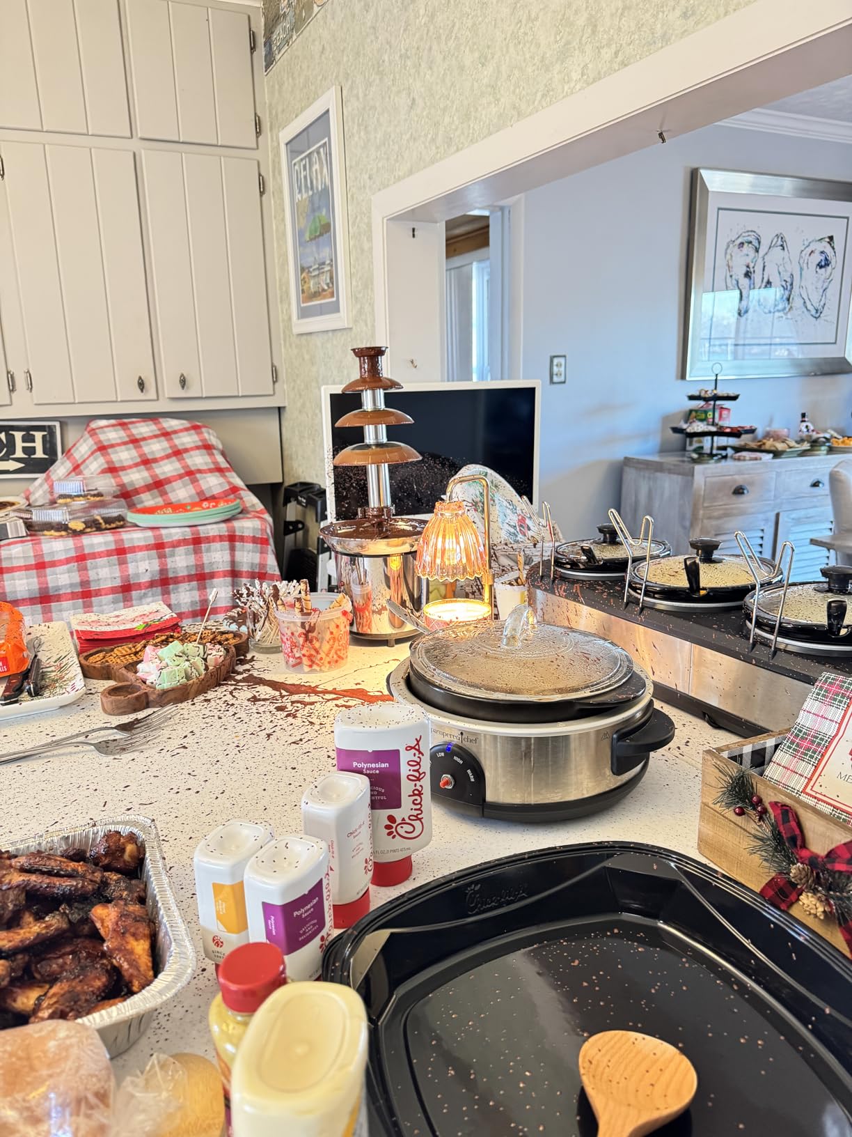 Chocolate Fountain Machine - Electric Stainless Steel Fondue Fountain, 4-Tier, 4-Pound Capacity for Chocolate, Candy, Butter & Cheese, Heated Bowl & Dual Controls customer photo 1