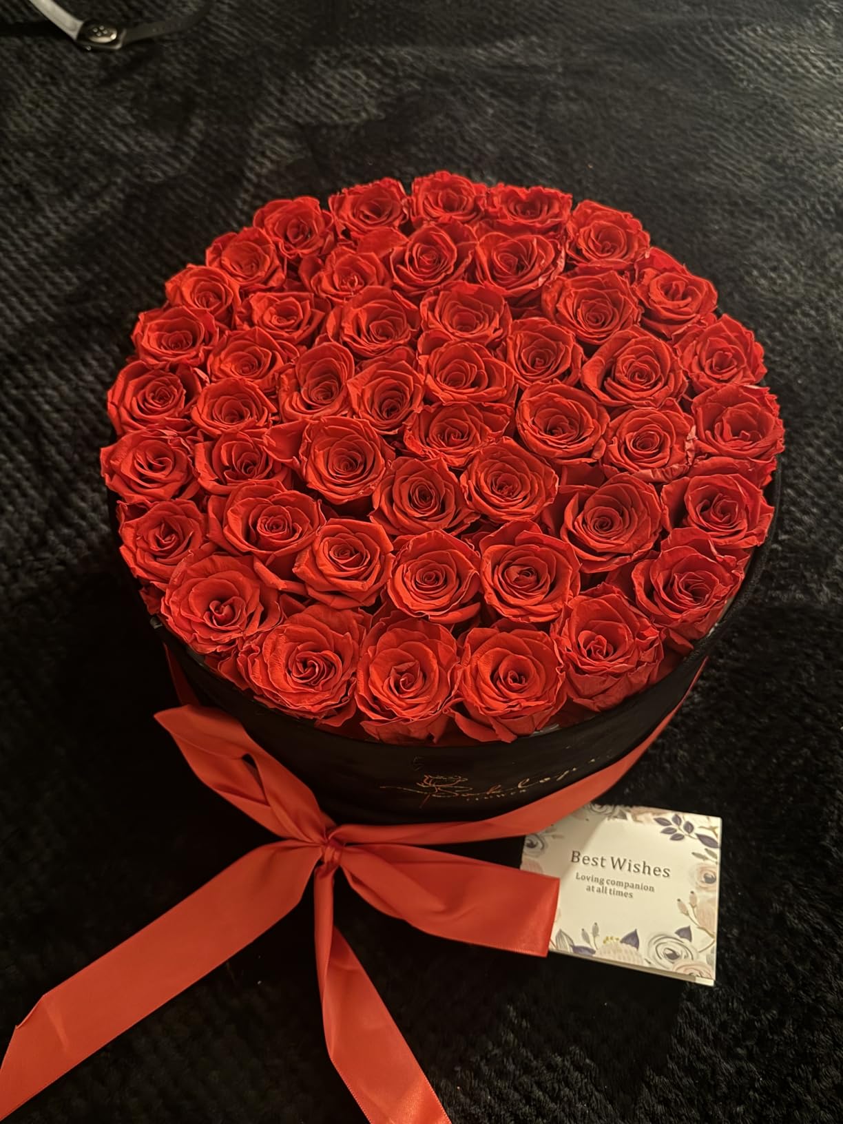 47 Flowers, Luxury Real Preserved Roses in a Suede Box, Forever Roses in a Box, Red Roses Bouquet, Anniversary, Proposal, Valentines Day Gifts, Wedding, Birthday, Gifts for Women, Girlfriend, Wife, Her customer photo 1