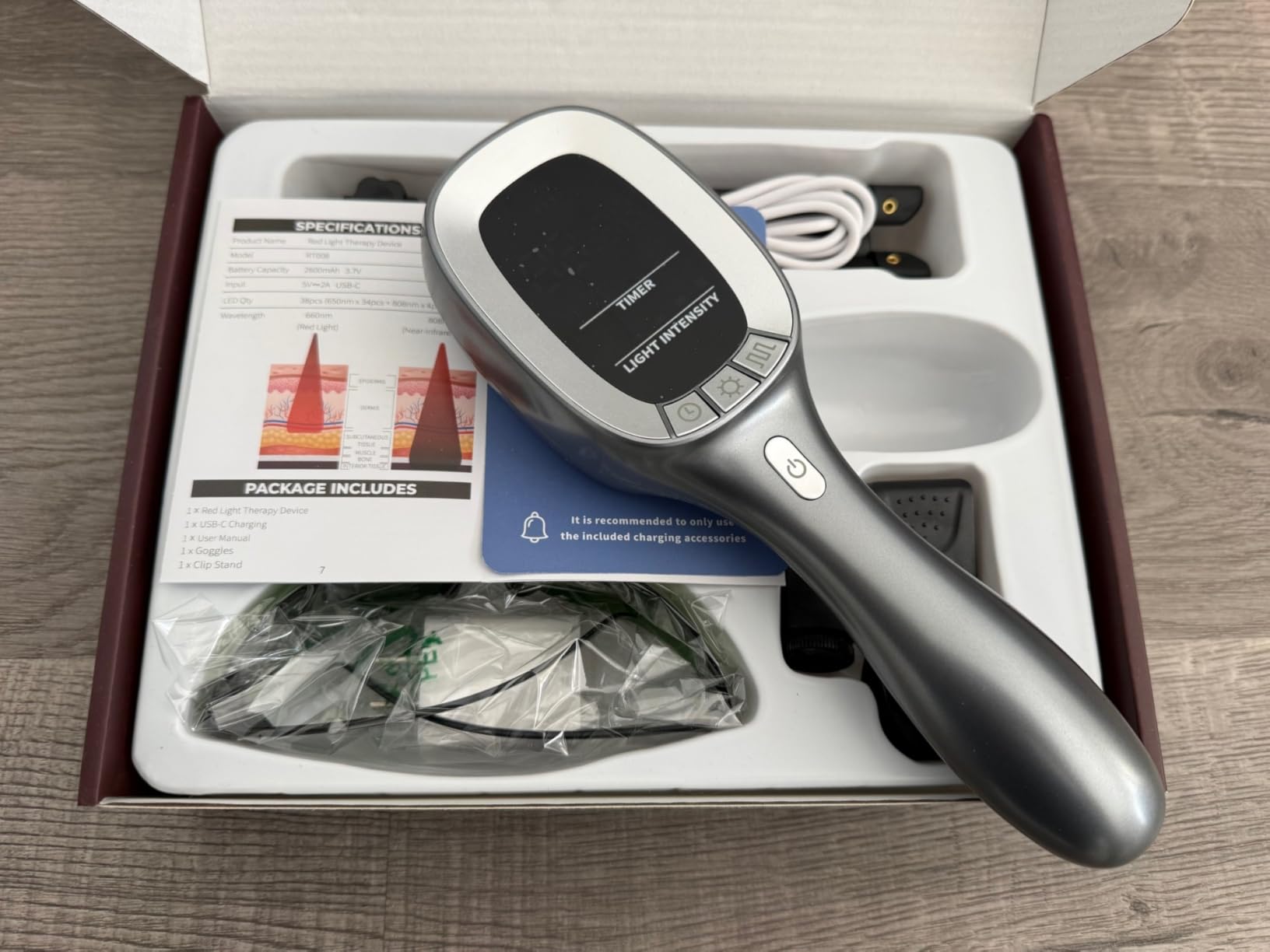 Cold Red Light Therapy Device - Dual Wavelength 808nm & 650nm Red Light Therapy Wand - Handheld Infrared Light Therapy for Body, Knee, Shoulder, Back, Muscles, Joints and Pets customer photo 1