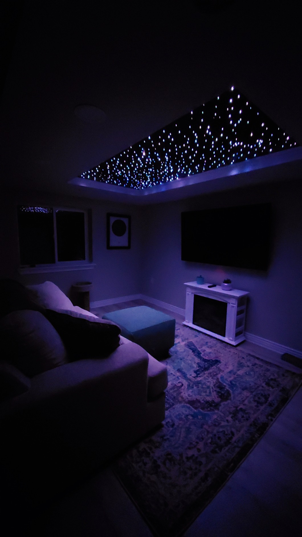 AMKI Dual Color 32W Twinkle 2300pcs 0.03in 16.4ft Fiber Optic Lights Starlight Headliner Kit,Pure White Meteor Shooting Star 200pc Fiber,Sound Mode Starlight Box for Car Movie Theater Home Ceiling customer photo 1