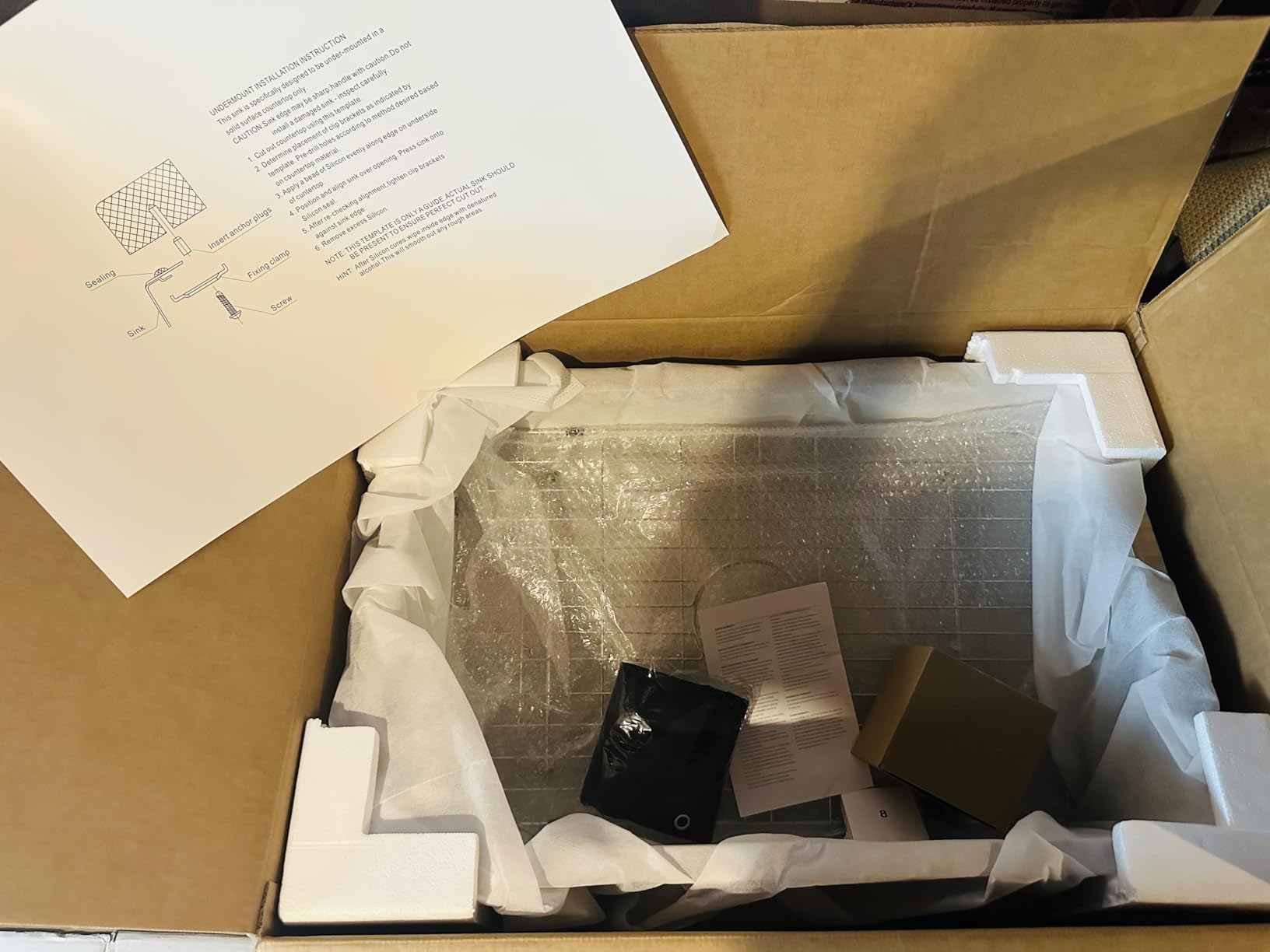 13 x 15 Undermount Bar Sink Workstation, 18 Gauge Stainless Steel Bar Small Sink - 9 Inches Deep Basin Single Bowl with Accessories customer photo 2