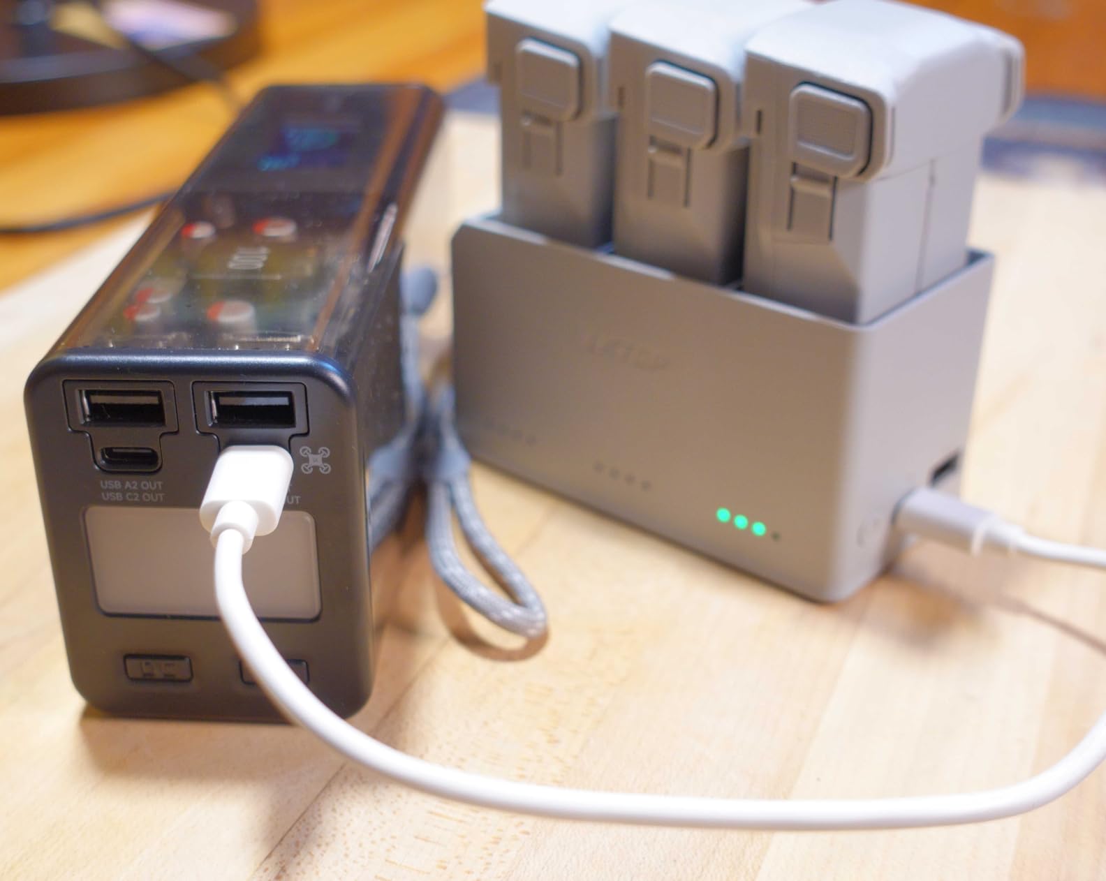 LKTOP Drone Portable Charger 100WH Power Station for DJI Drones/Charging Hub/Controller/Camera Accessories, 27000mAh 5-Port USB-C/A AC Outlet Power Packs for Outdoor Camping, LCD Screen, Airplane Safe customer photo 1