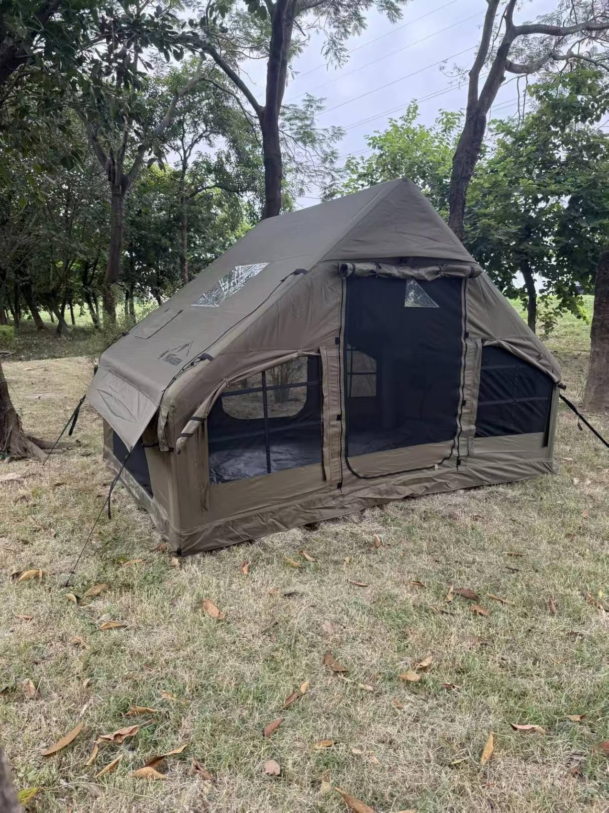 NANJEEN Large Luxury Inflatable Camping Tent, Wind & Rain Resistant, 12m2 Interior, 2-10 Person Shelter, 8 Minutes Fast Setup with Hand Pump, All-Season Ready, Dual Doors, Mosquito-Proof Mesh Windows customer photo 1