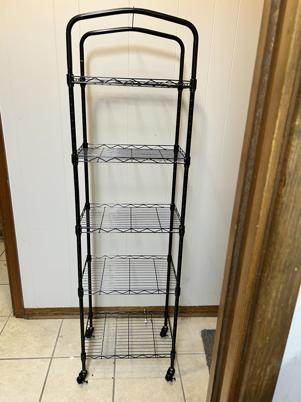 Abimars 5-Tier Greenhouse with Grow Light, Shelf Height Adjustable Metal Plant Shelf with PVC Cover and Wheels, Includes 5-Pack 2900K Full Spectrum Plant Lights, 13x29x73inch customer photo 2