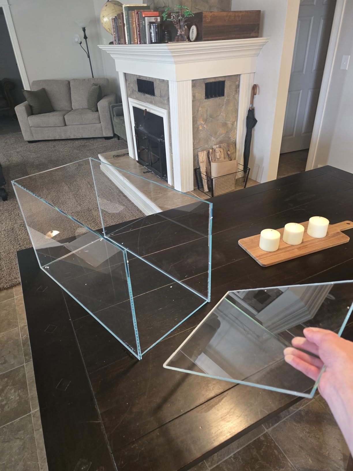 LANDEN 150cm 88.5 Gal Rimless Low Iron Aquarium Large Fish Tank, Bookshelf Aquarium, W59.06xD19.69xH19.41 in (150x50x50cm) 15mm Thickness with Black Nano Foam Leveling mat Included customer photo 2