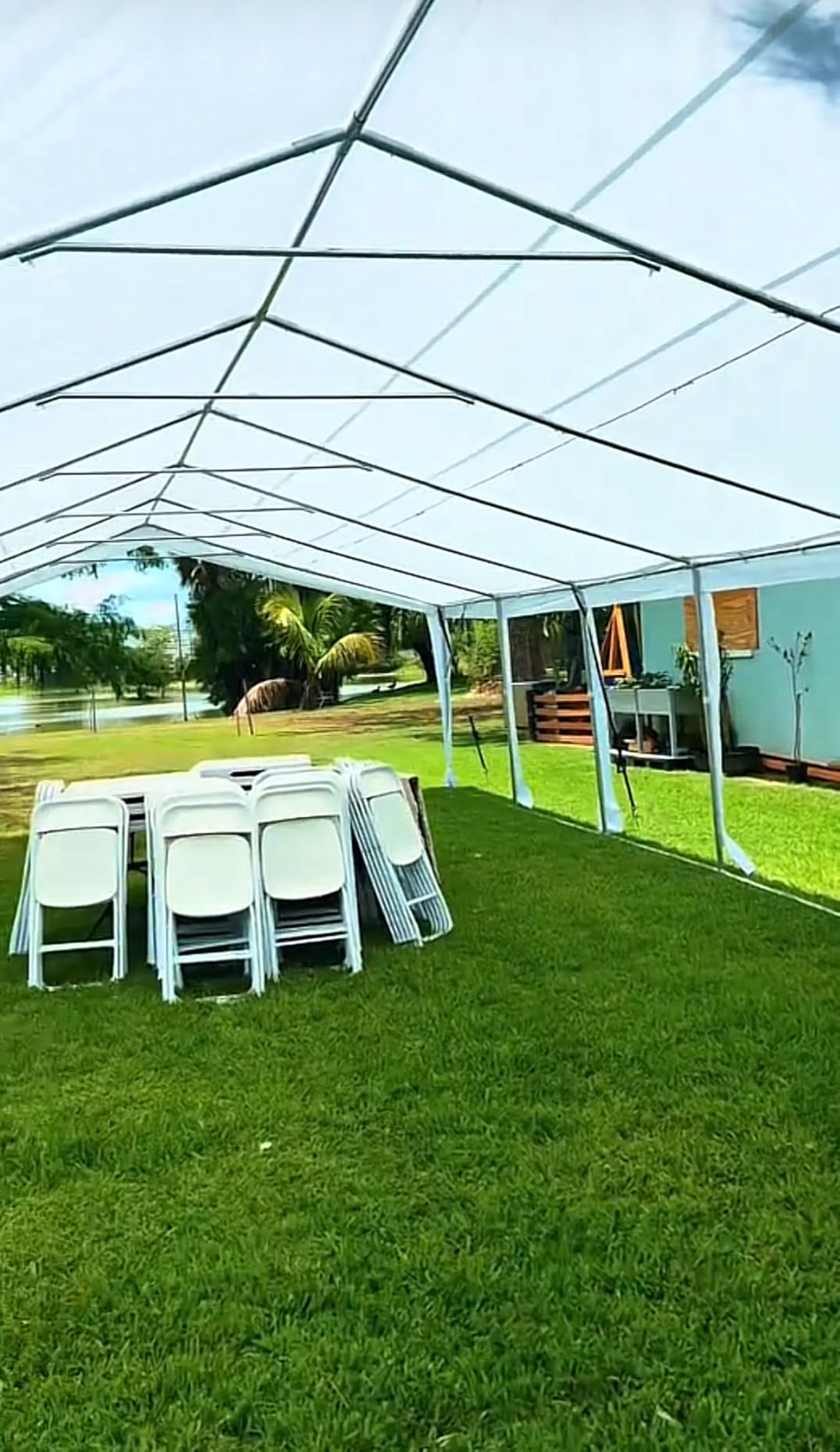 Aoxun 20x40 Party Tent Canopy for Weddings Waterproof Event Tent with Removable Sidewalls & Roll-up Door, Heavy-Duty Steel Frame customer photo 1
