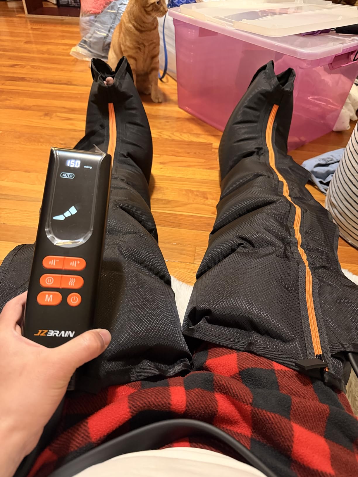 Air Compression Leg Recovery Boots : Sequential Full Leg Compression Massager System for Muscle Relaxation & Relief - 11 Intensity 6 Modes 3 Heat for Athletes & Gym customer photo 1