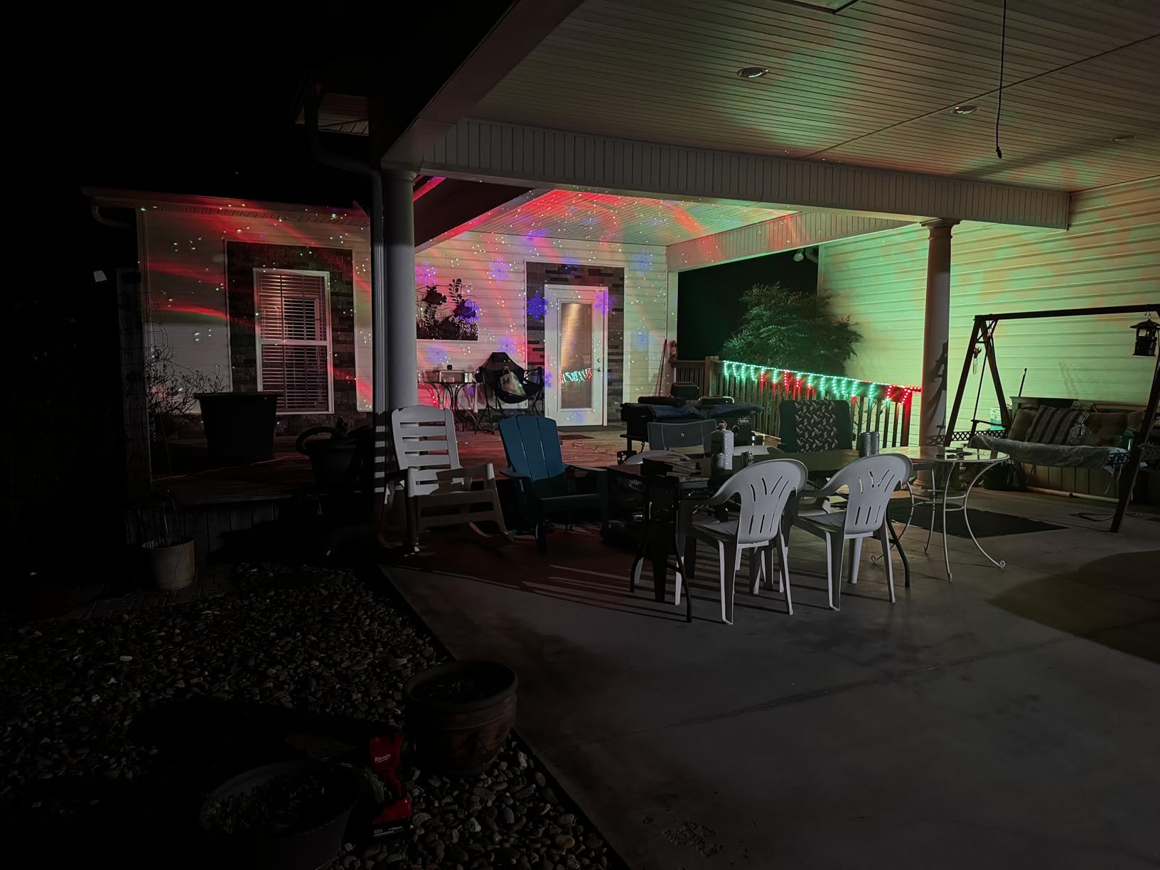 Govee Outdoor Projector Light, Upgraded Aurora Star Projector with 16 RGB Patterns, 50+ Scene Modes for Indoor & Outdoor Holiday Decor, Works with Alexa, Google, Matter, IP65 Waterproof customer photo 1