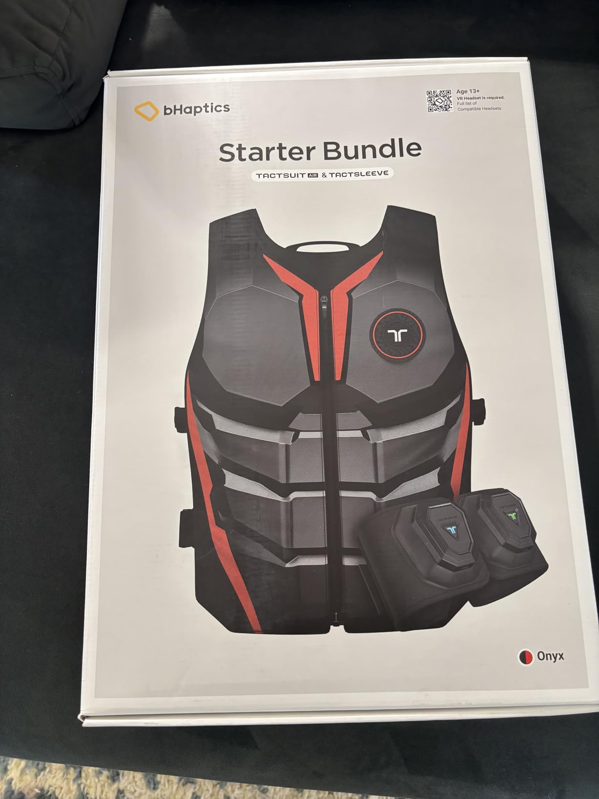 bHaptics Starter Bundle Onyx - TactSuit Air Onyx with TactSuit Sleeve for Complete VR and Sim Racing Experience customer photo 1