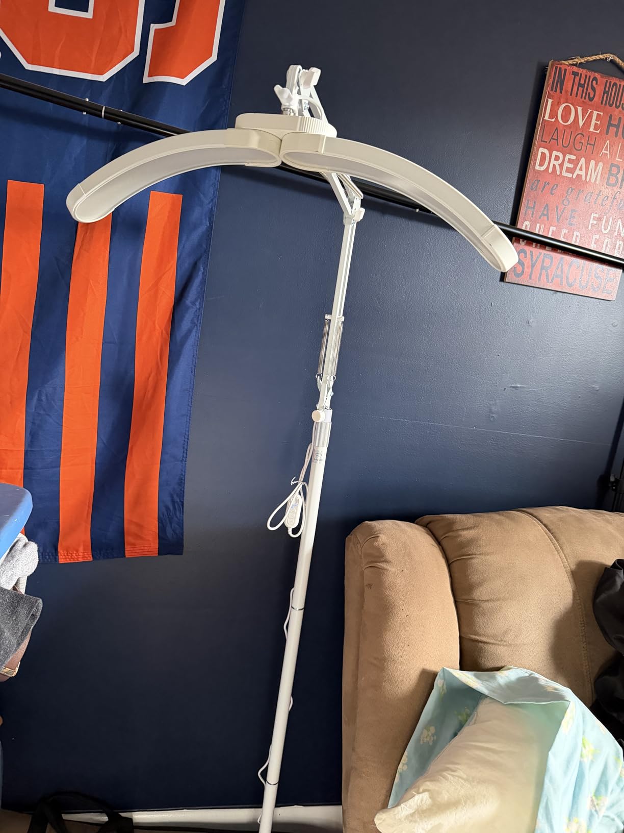 2-in-1 Lash Light - 2026 Upgraded Professional LED Half Moon Lamp for Eyelash Extensions, Tattoo, Nail Artists, Salon SPA, Adjustable Brightness & Color Temperature, Remote Control (White) customer photo 1