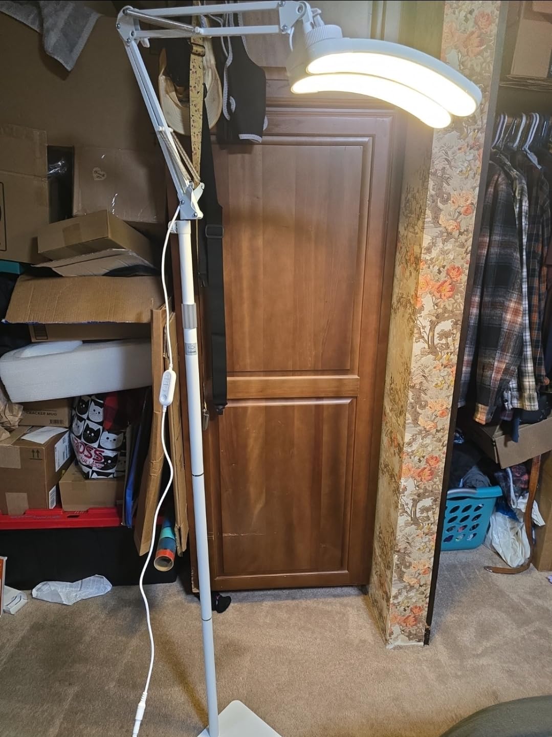 2-in-1 Lash Light - 2026 Upgraded Professional LED Half Moon Lamp for Eyelash Extensions, Tattoo, Nail Artists, Salon SPA, Adjustable Brightness & Color Temperature, Remote Control (White) customer photo 2