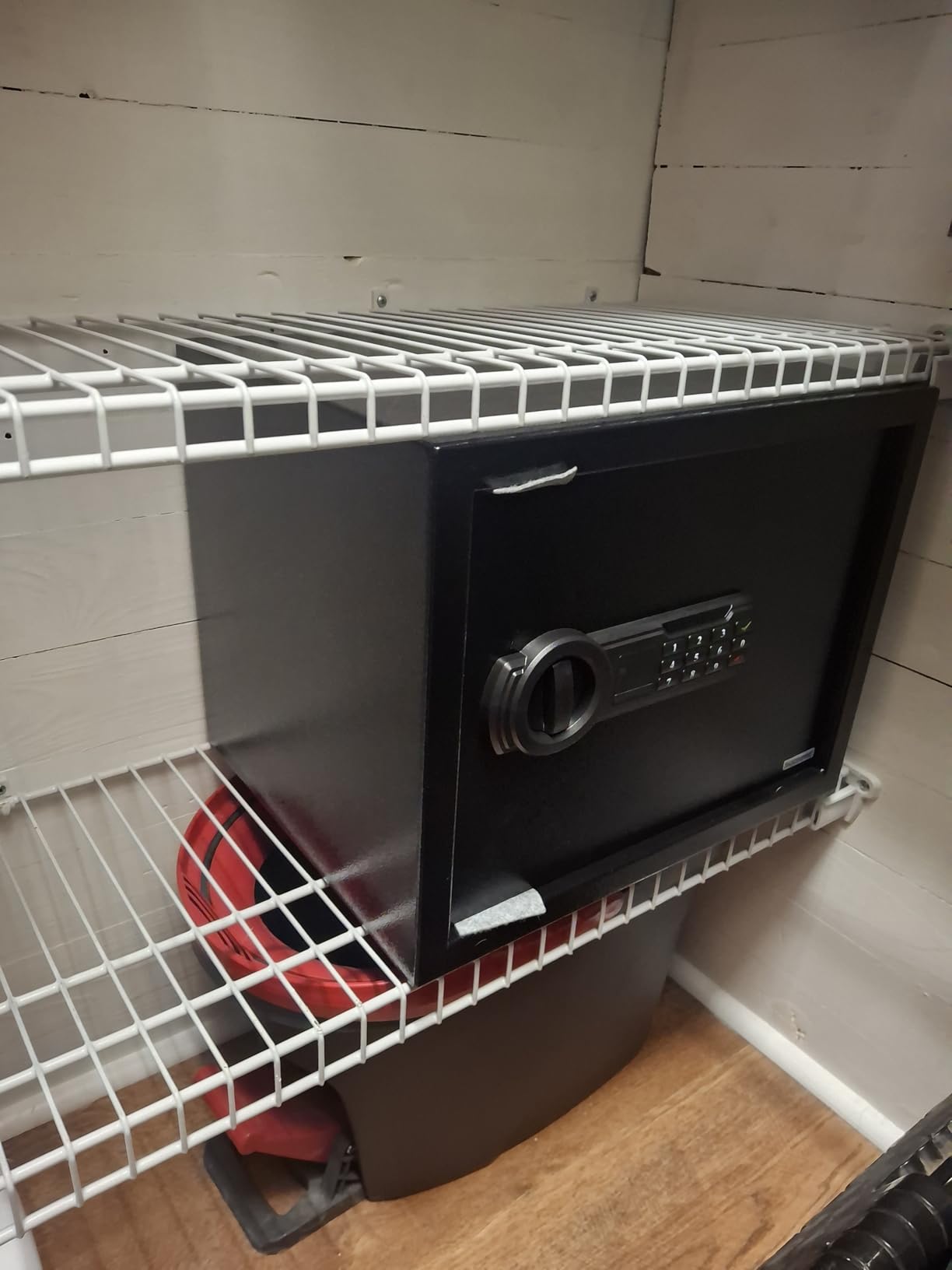 Jewelry Safe with Drawers, Biometric Fingerprint safe, Slide-Away Handgun Safe for Pistols, Leather Wrapped Jewelry Storage Safe, Digital Keypad & Quick-Access Drawer (White- 2 Drawer) customer photo 1