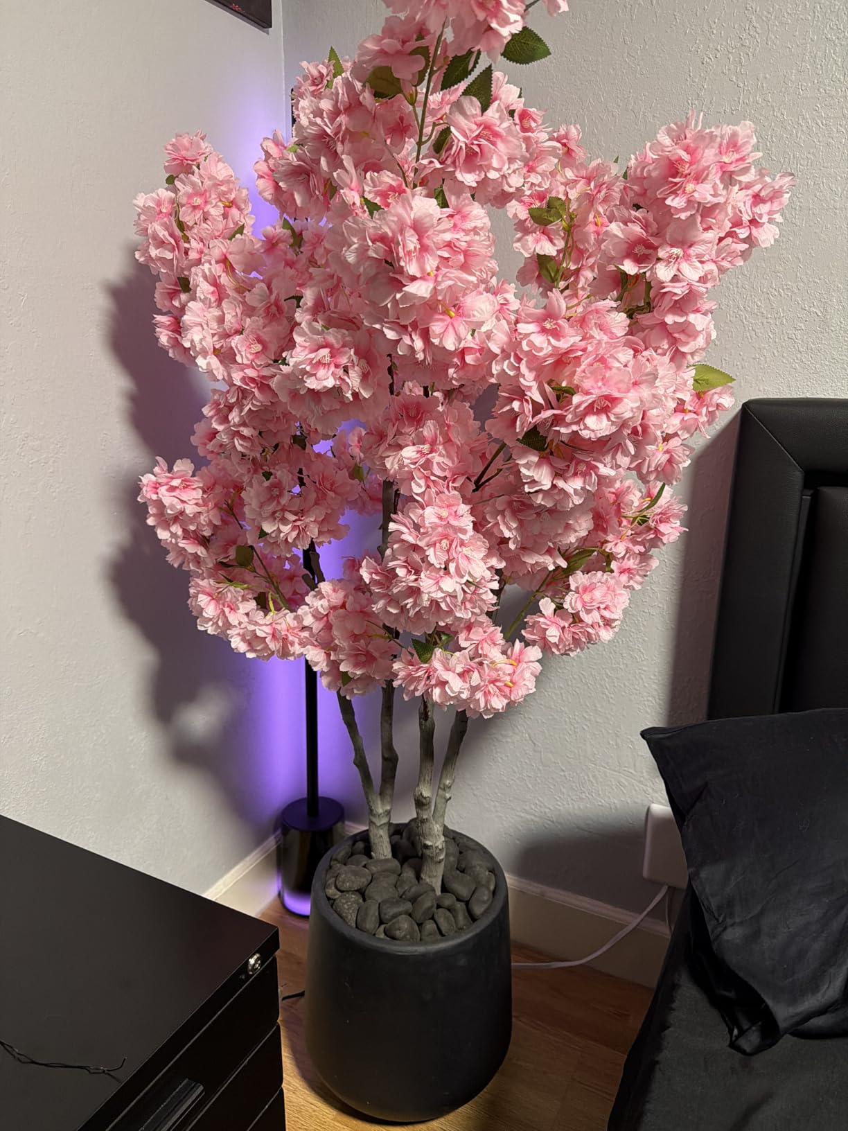 Artificial Cherry Blossom Tree 5FT Tall Pink Fake Sakura Flowers Tree, Fake Plants Indoor Decor for Spring Living Room Home House Entryway Bedroom Office Inside Wedding Party Valentine's Day customer photo 2