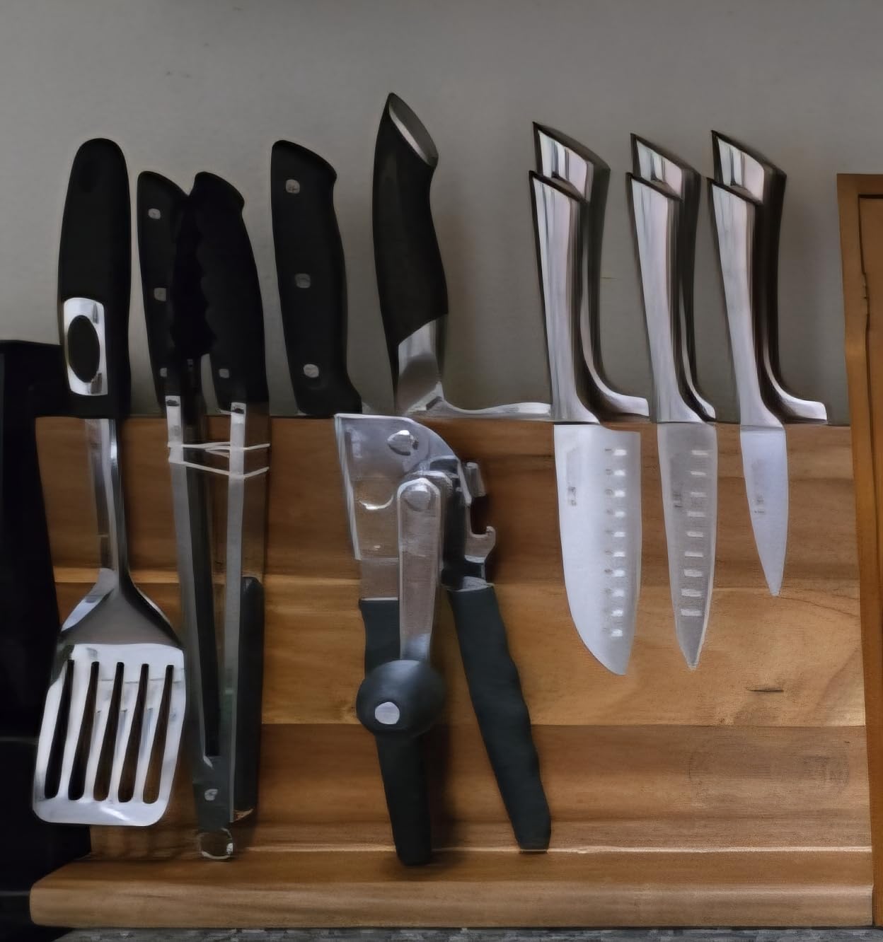 Cuisine::pro Damashiro Knife Block (Kumi, 7-Piece Chef Knife Set) - Japanese Steel Knife - Magnetic Knife Block- Damascus-Inspired Blade Kitchen Knives customer photo 1