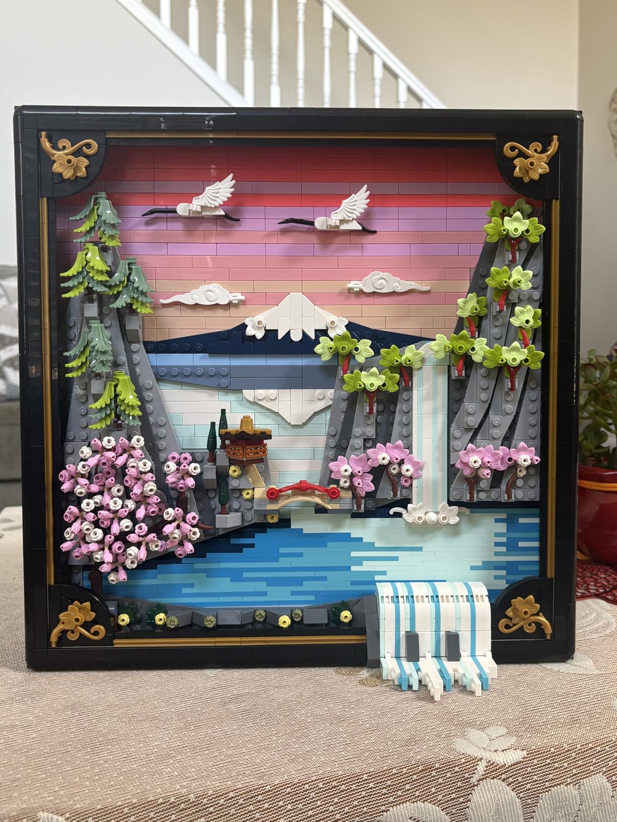 LEGO Art Japanese Cherry Blossom Landscape Building Set for Adults - Room Decoration & Gift for Women & Men, Ages 18+ - Framed Wall Decor, Stand or Hang to Display - 31218 customer photo 1