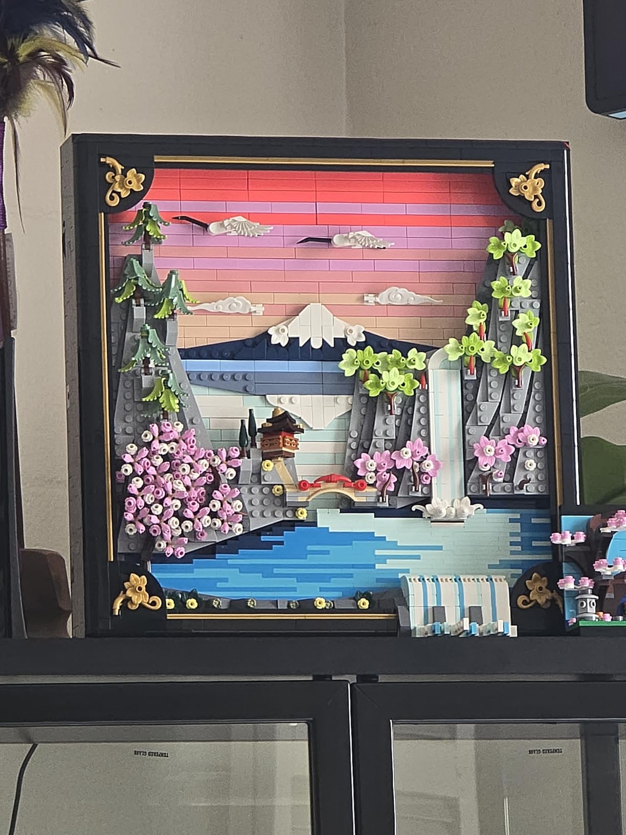 LEGO Art Japanese Cherry Blossom Landscape Building Set for Adults - Room Decoration & Gift for Women & Men, Ages 18+ - Framed Wall Decor, Stand or Hang to Display - 31218 customer photo 2