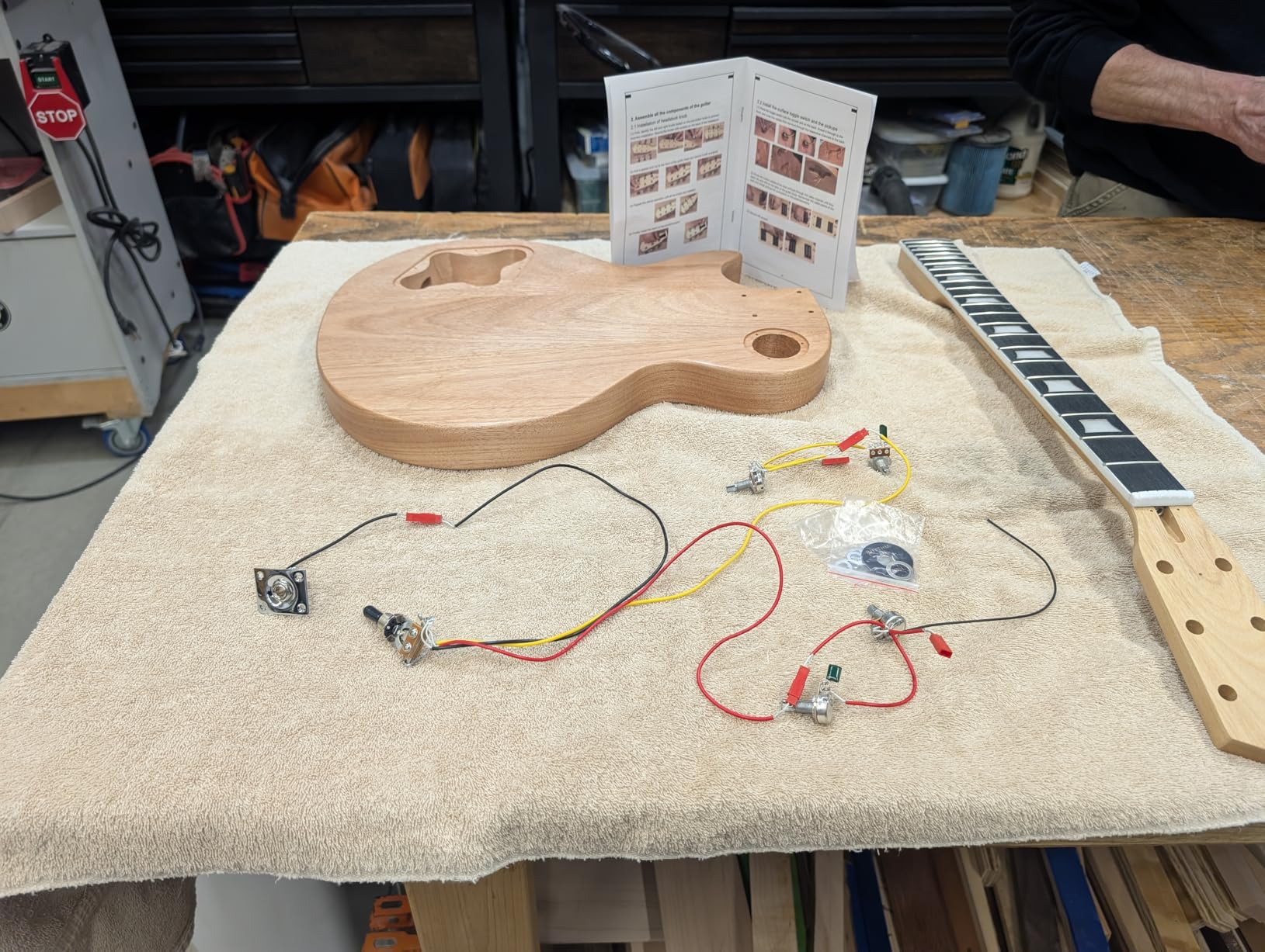 STRICH DIY Electric Guitar Kit, LP Style Mahogany Body & Maple Neck Guitar with HH Pickups, Easy to Assemble Kit with All Parts Included customer photo 2