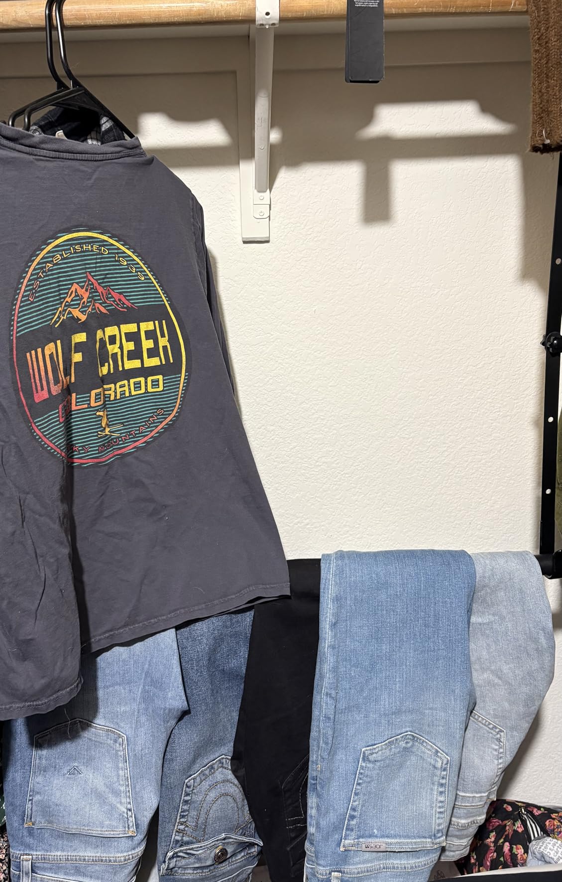 Hanging Closet Rods, Adjustable Height & Width Closets Bar Lower Extender for Hanging Clothes, Heavy Duty Hanging Bars for Clothing Storage and Organizer, Space-Saving & Expandable Double Closet Rod customer photo 2