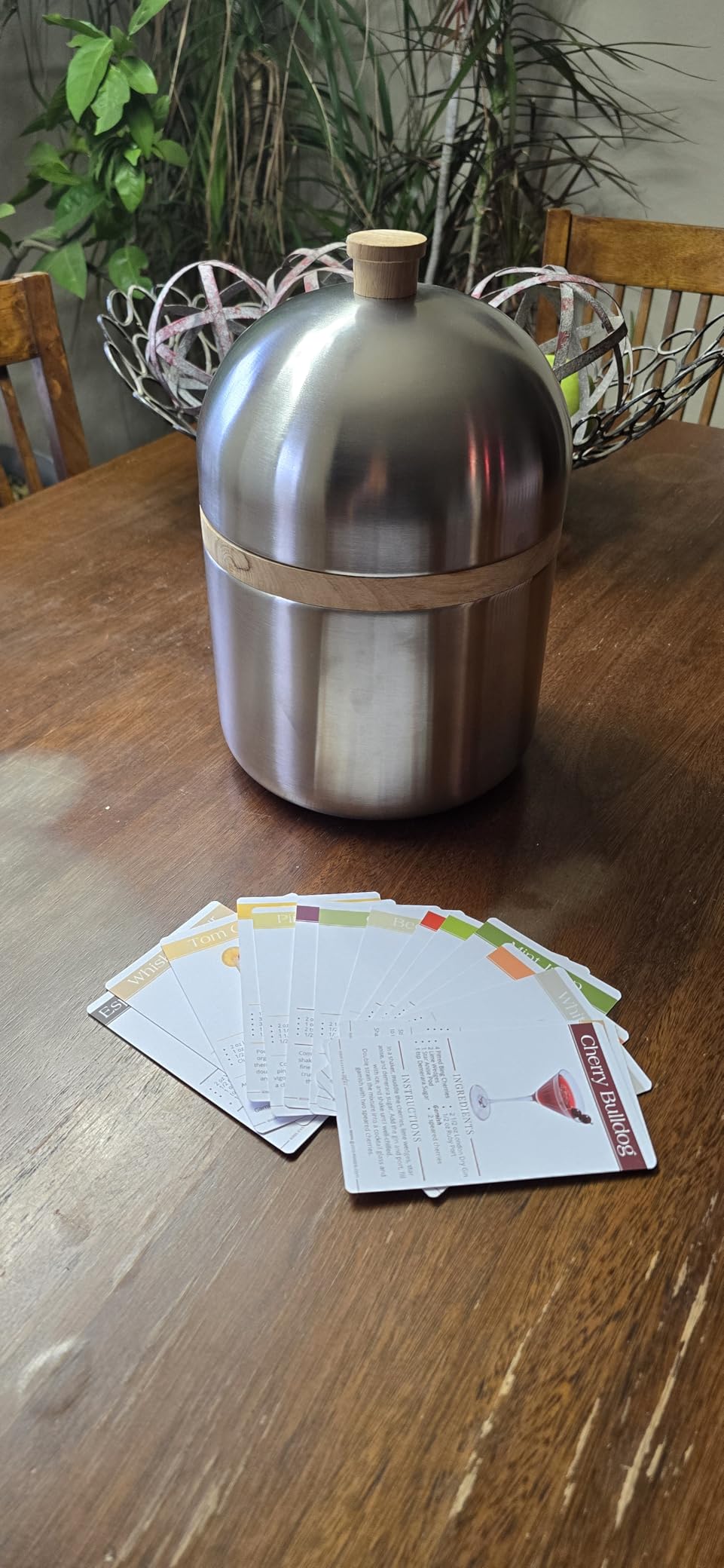 Gusto Nostro Cocktail Set Bartender Kit with Stainless Steel Ice Bucket - Complete Mixology Bar Tool Set with Wooden Organizer, Cocktail Shaker, Jigger, Muddler, Spoon, Tongs, Pourers, Recipe Cards customer photo 1