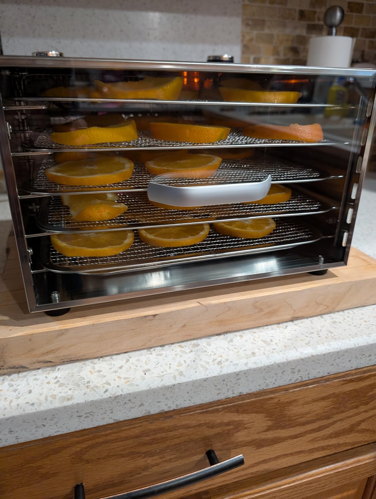 Commercial 360° Rotating Food Dehydrator 16 Trays, 12.2ft² Large Capacity Food Dryer Machine for Jerky, 1600W Food Dryer with 194°F Temp & 24H Time Control for Herbs, Fruit, Meat, Yogurt customer photo 1