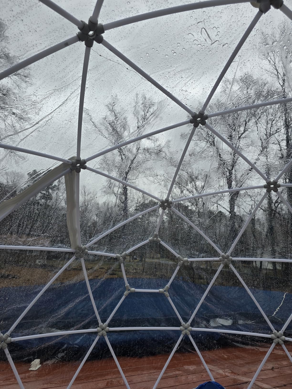 VEVOR Garden Dome Tent, 9.5 x 5.7 ft Outdoor Clear Bubble Tent for 2-4 Person, Weatherproof Geodesic Dome Greenhouse with Window customer photo 1