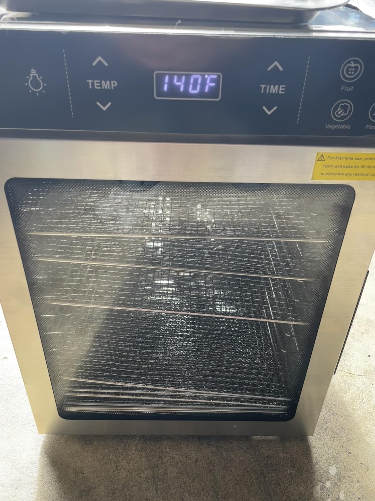 HOPERAN Food Dehydrator Stainless Steel - 800W Electric Dehydrator Machine with 4 Presets, Adjustable Timer, Temperature Control, Digital Food Dryer for Herb, Dog Treats, Meats & Veggies (16 Trays) customer photo 1