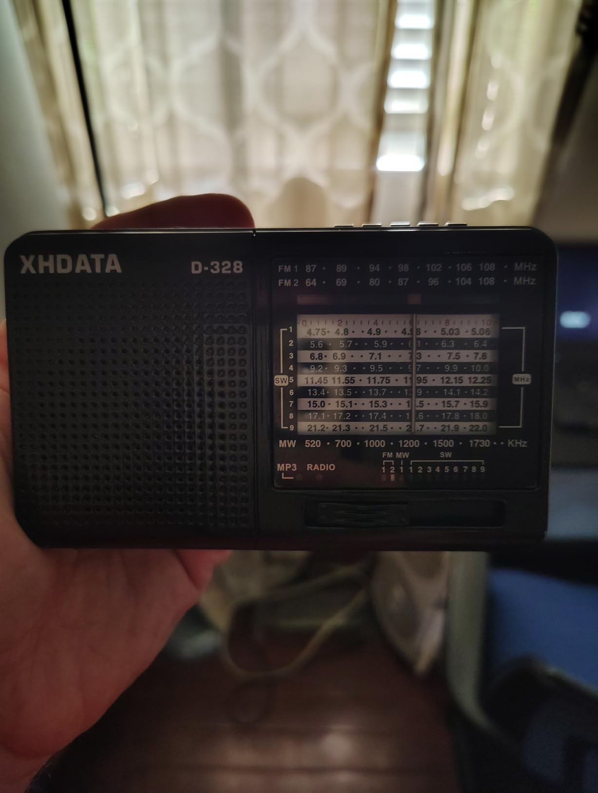 XHDATA R108 Portable Radio AM/FM/SW/LW/Airband Shortwave Radio Receiver Battery Operated with Good Reception, Great Sound Speaker Stereo Alarm Clock External Antenna (Grey) customer photo 2