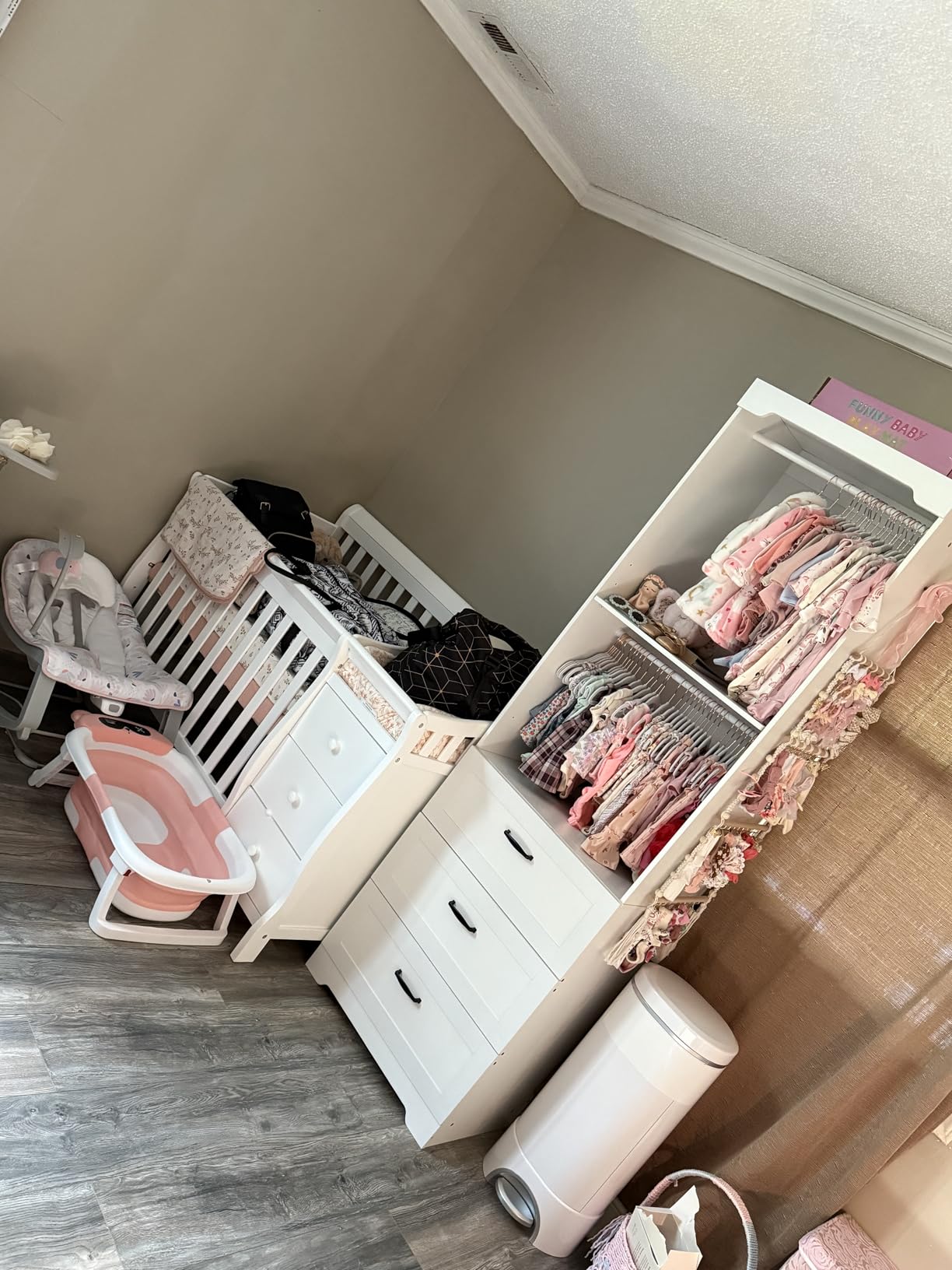 IRONCK Freestanding Closet System with 3 Wood Drawers, Modern Armoire Wardrobe with Adjustable Shelves & Hanging Rod, Walk-in Closet Systems Organizer, 31.5