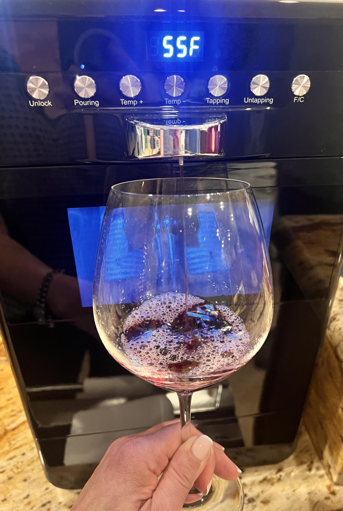 Wine Preservation System - Wine Saver & Dispenser with Adjustable Temperature Control, Preserves Wine Freshness & Flavor, for Home, Office & Hotel, Without Removing Corks customer photo 2