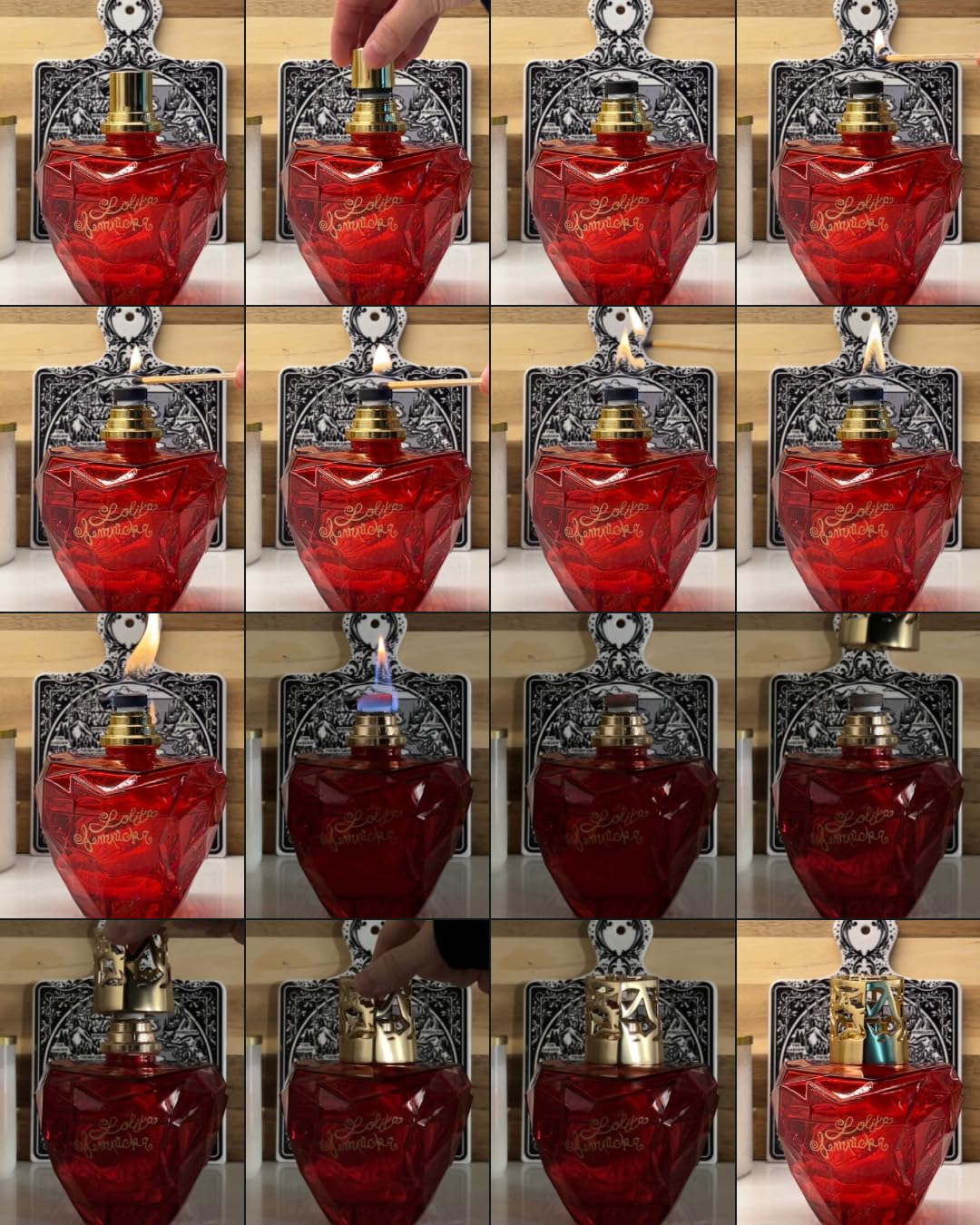 Fragrance Lamp - Gift Set Model Lolita Lempicka Sweet - 8.5 x 6.4 x 5.3 inches - 8.45 Fluid Ounces Fragrance Included (250 ml) - Luxury Glass Air Purifier & Odor Eliminator customer photo 2