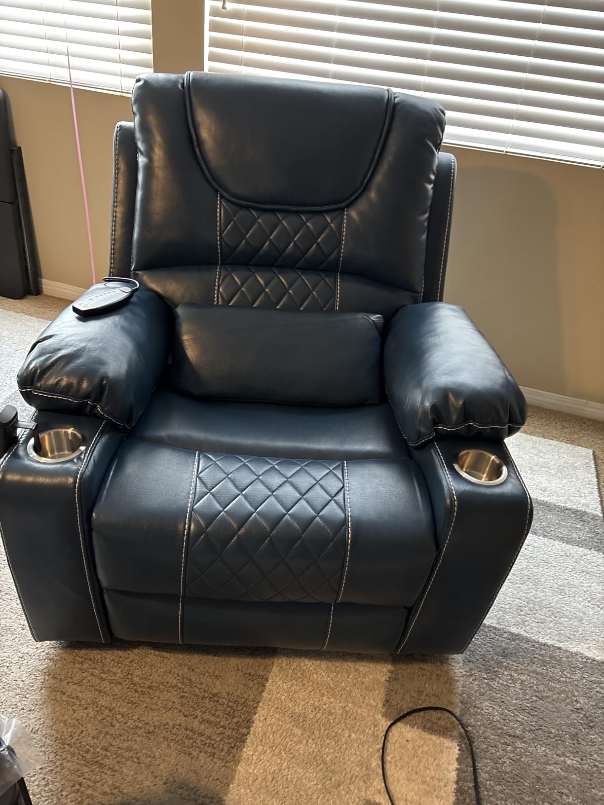 Oversized Power Lift Recliner Chair 400 LBS for Big and Tall Elderly, 26 Extra Wide Zero Gravity Electric Recliner Chair with Massage and Heating, Leather Home Theater Seat, Brown customer photo 1