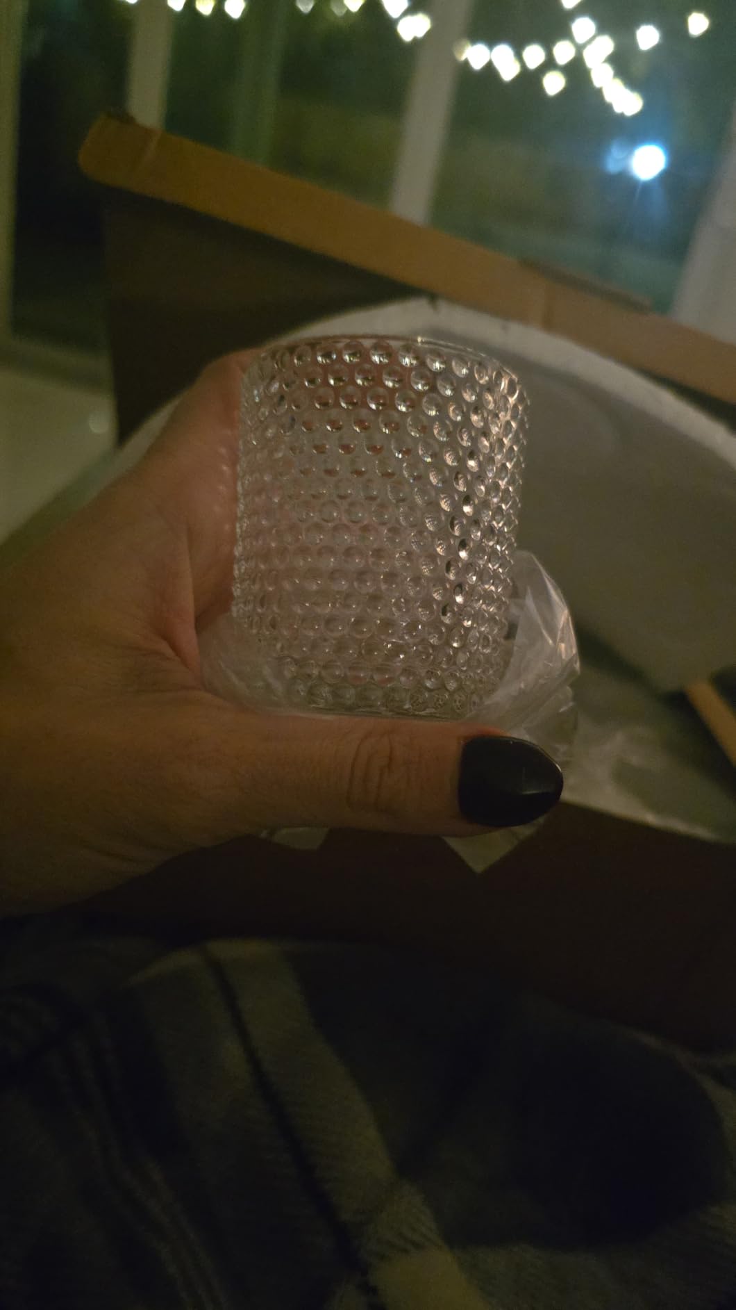 12Pcs Votive Candle Holders, 2x2.5in Clear Glass Candle Holder with Embossed Diamond for Table Centerpieces, Elegant Small Crystal Tea Light Holders for Wedding Birthday Party Chirstmas Decor customer photo 1