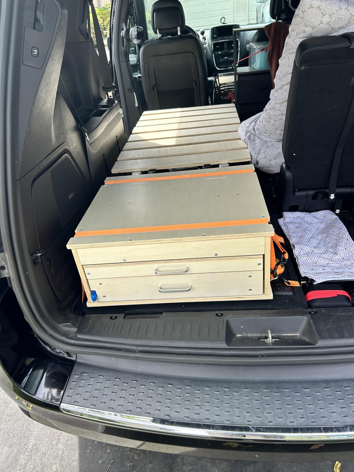 SUV Sleeping Bed Platform, Slide Out Overland Kitchen, All in One Folding Camping Table with Storage Drawer, Truck Bed Slide, Overland Gear for SUV Trunk Car Camping Essentials, Stove customer photo 1