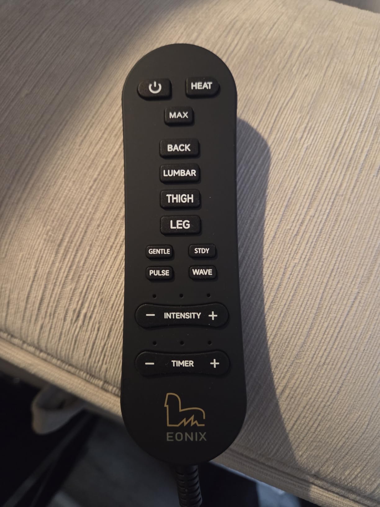 EONIX Triple Motor Lay Flat Zero Gravity Power Recliner Chair with Heat and Massage, Independent Adjustable Backrest Footrest Headrest, 400lbs Heavy Duty Medium Size, Stylish Chenille, Cream White customer photo 1